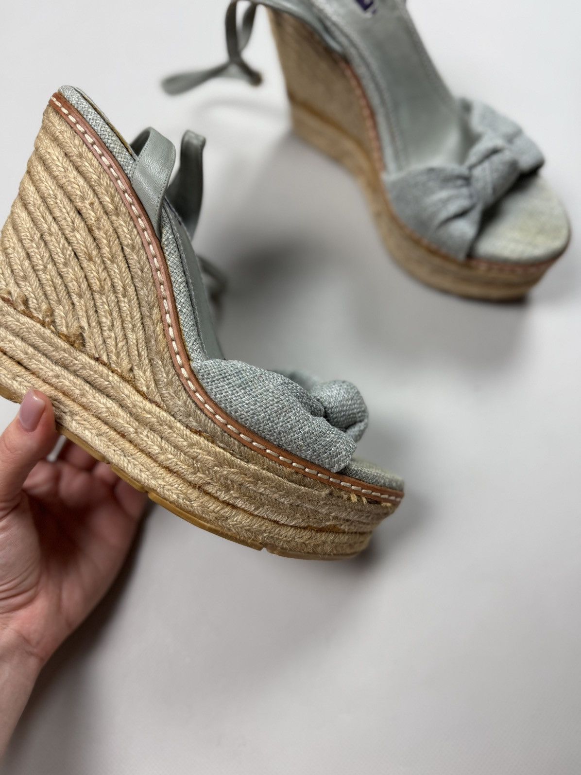 Ralph Lauren Purple Label Ralph Lauren Purple Fistina Espadrille Wedge Sandals Shoes Size US 9.5 / IT 39.5 - 9 Thumbnail
