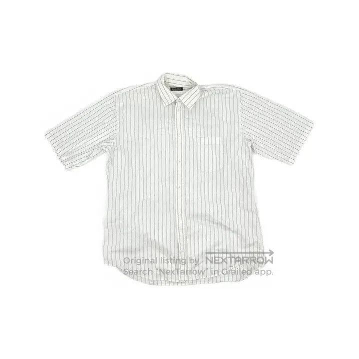 Balenciaga Balenciaga Striped Logo Short Sleeve Shirt. Size US M / EU 48-50 / 2 - 2 Thumbnail