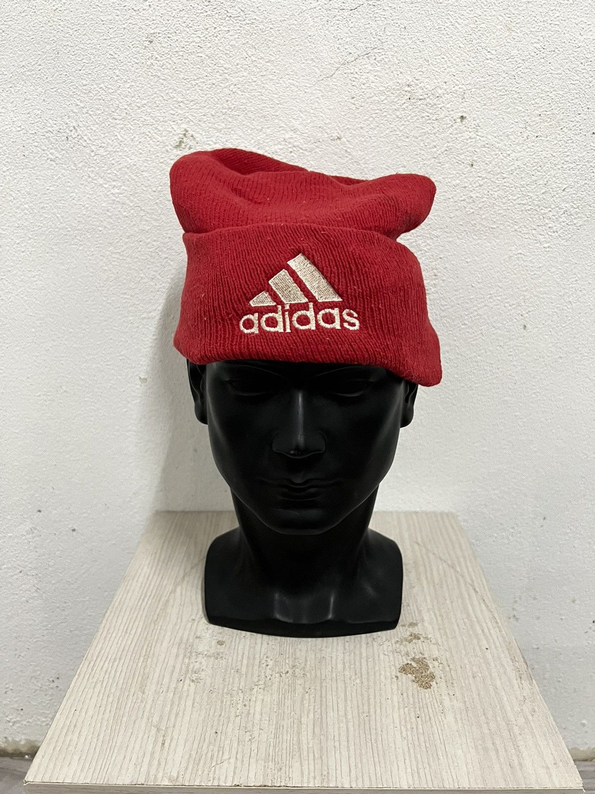 Hat Club Vintage Adidas Big Logo beanie Hat Size ONE SIZE - 2 Thumbnail