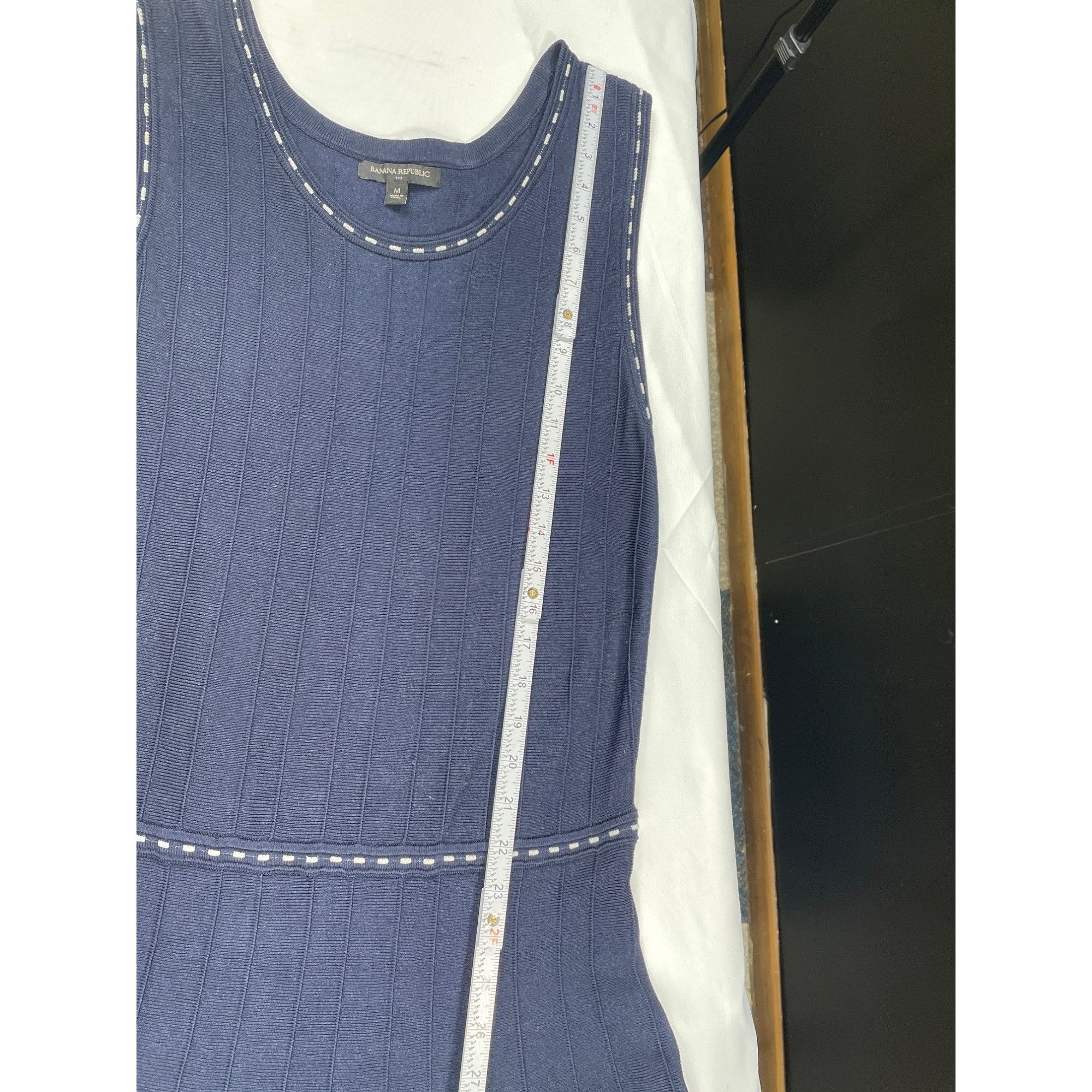 Banana Republic Banana Republic SKU 7644 Womens Sleeveless Navy Dress Size M Size M / US 6-8 / IT 42-44 - 9 Thumbnail
