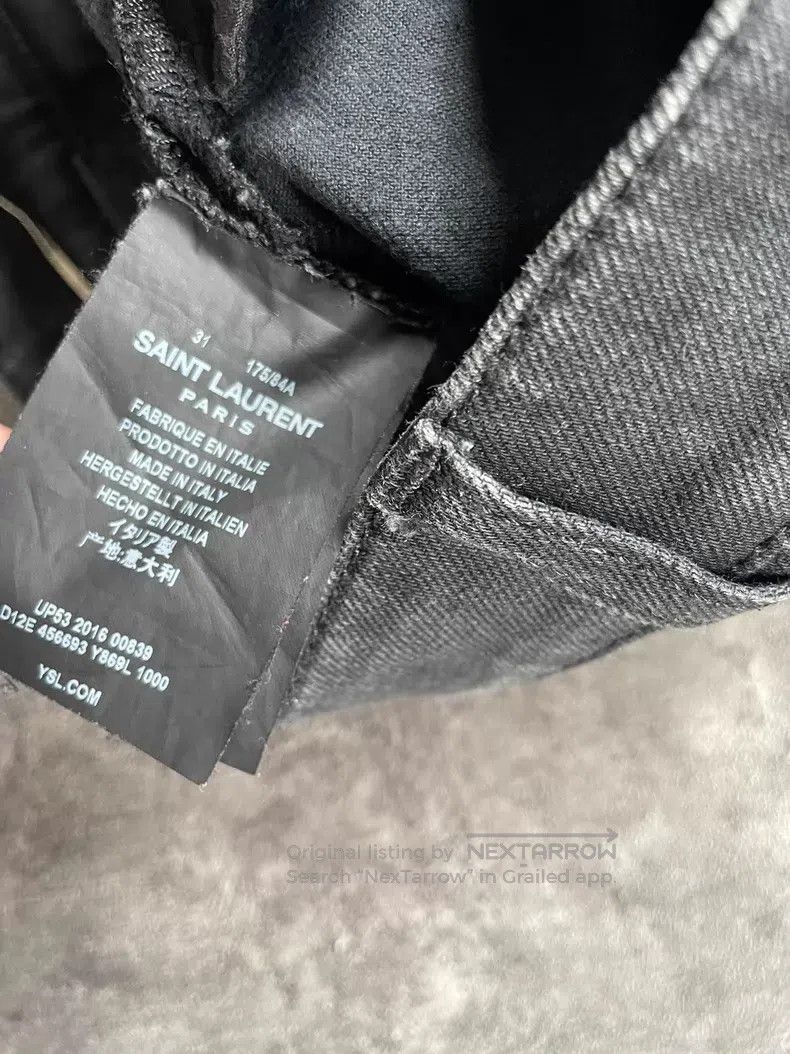 Saint Laurent Paris Saint Laurent Paris Cut-out Destroyed Denim Pants Size US 31 - 8 Thumbnail