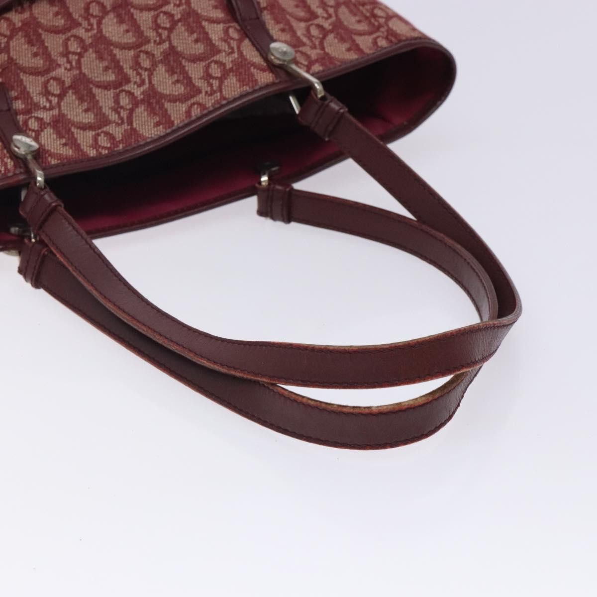 Dior DIOR Trotter Canvas Tote Bag Red Silver Size ONE SIZE - 7 Thumbnail