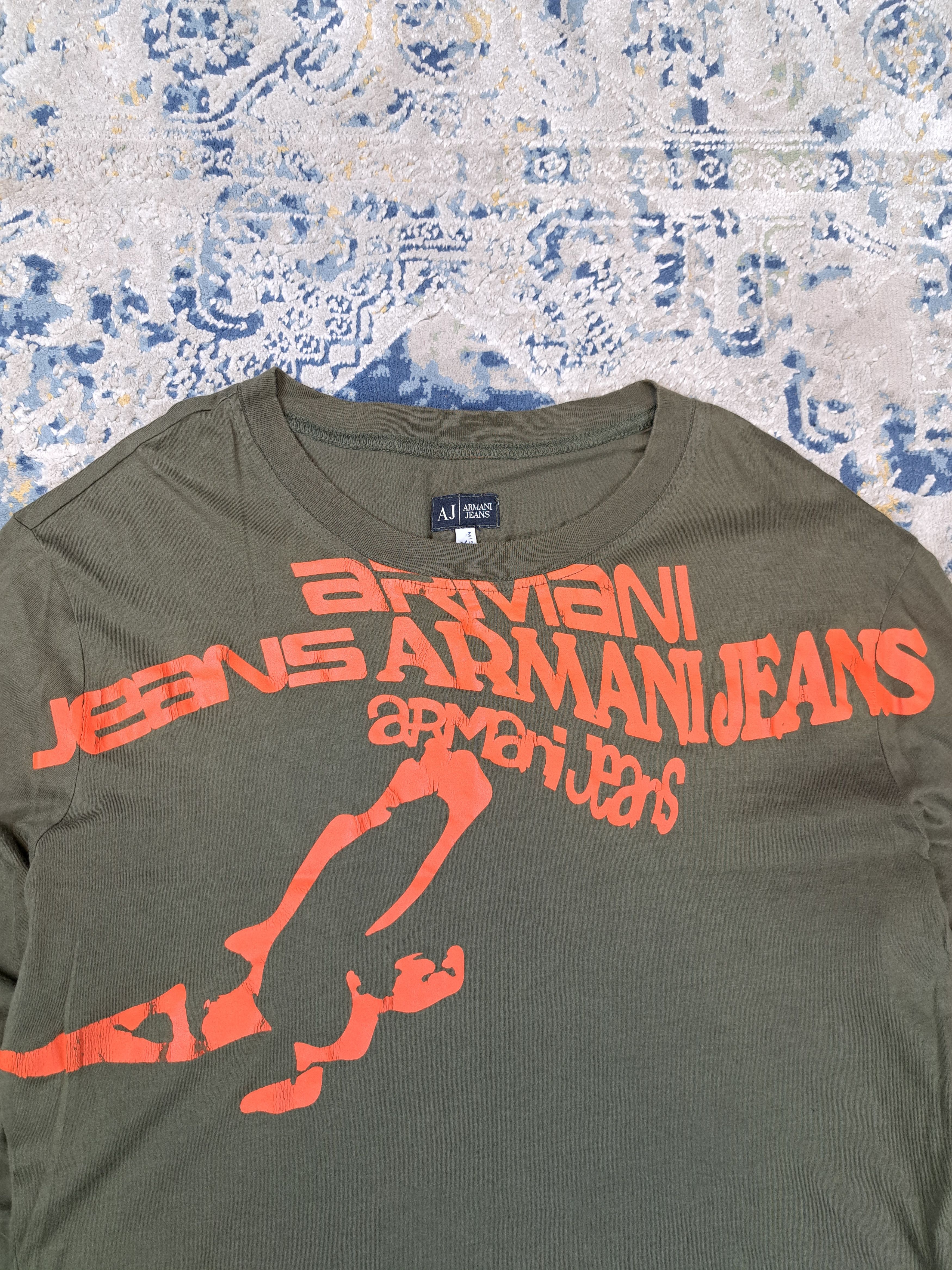 Armani Armani Jeans Rare Printed Longsleeve Archive Avant Garde Size US XL / EU 56 / 4 - 2 Thumbnail