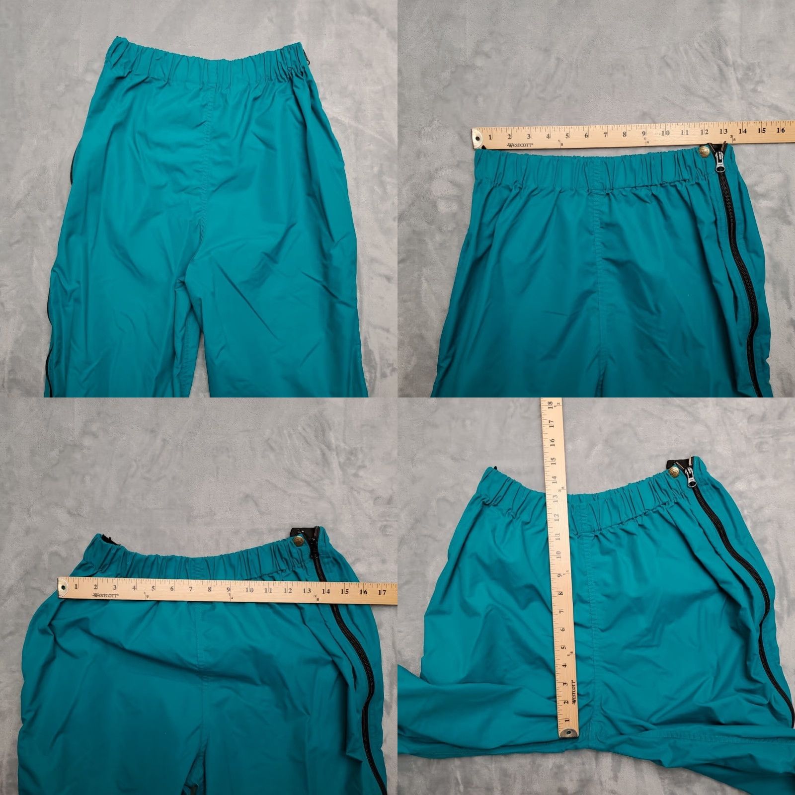 Vintage VTG LL Bean Track Pants Womens M Green Nylon Lined Windbreaker Zip Made in USA Size 32" / US 10 / IT 46 - 9 Thumbnail