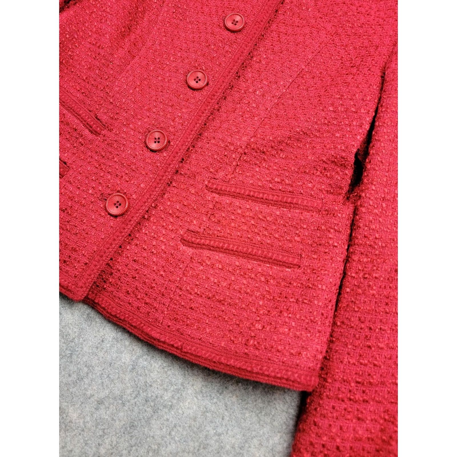 Pendleton Pendleton Blazer Womens 12 Red Tweed Lined Button Front Classic Jacket Blazer Business Casual Workwear Womens Regular Front Pockets Size XL / US 12-14 / IT 48-50 - 7 Thumbnail