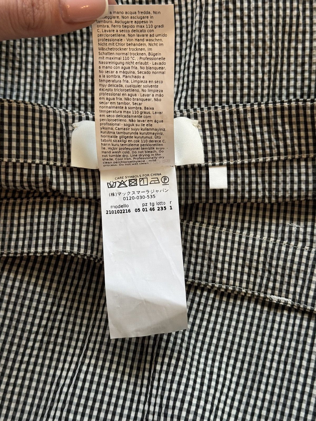 Max Mara × Sportmax × Weekend Max Mara Max Mara Sportmax checkered wide balloon maxi skirt Size 34" / US 12 / IT 48 - 8 Thumbnail