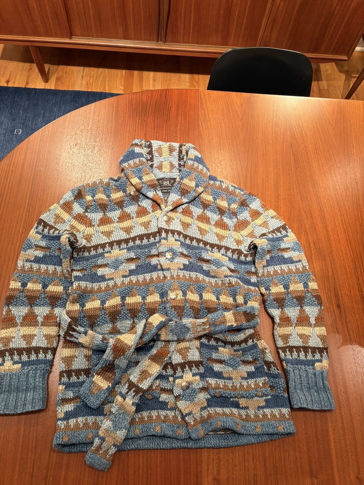RRL Ralph Lauren RRL DOUBLE RL RALPH LAUREN HAND KNIT RANCH CARDIGAN SMALL Size US S / EU 44-46 / 1 - 1 Thumbnail