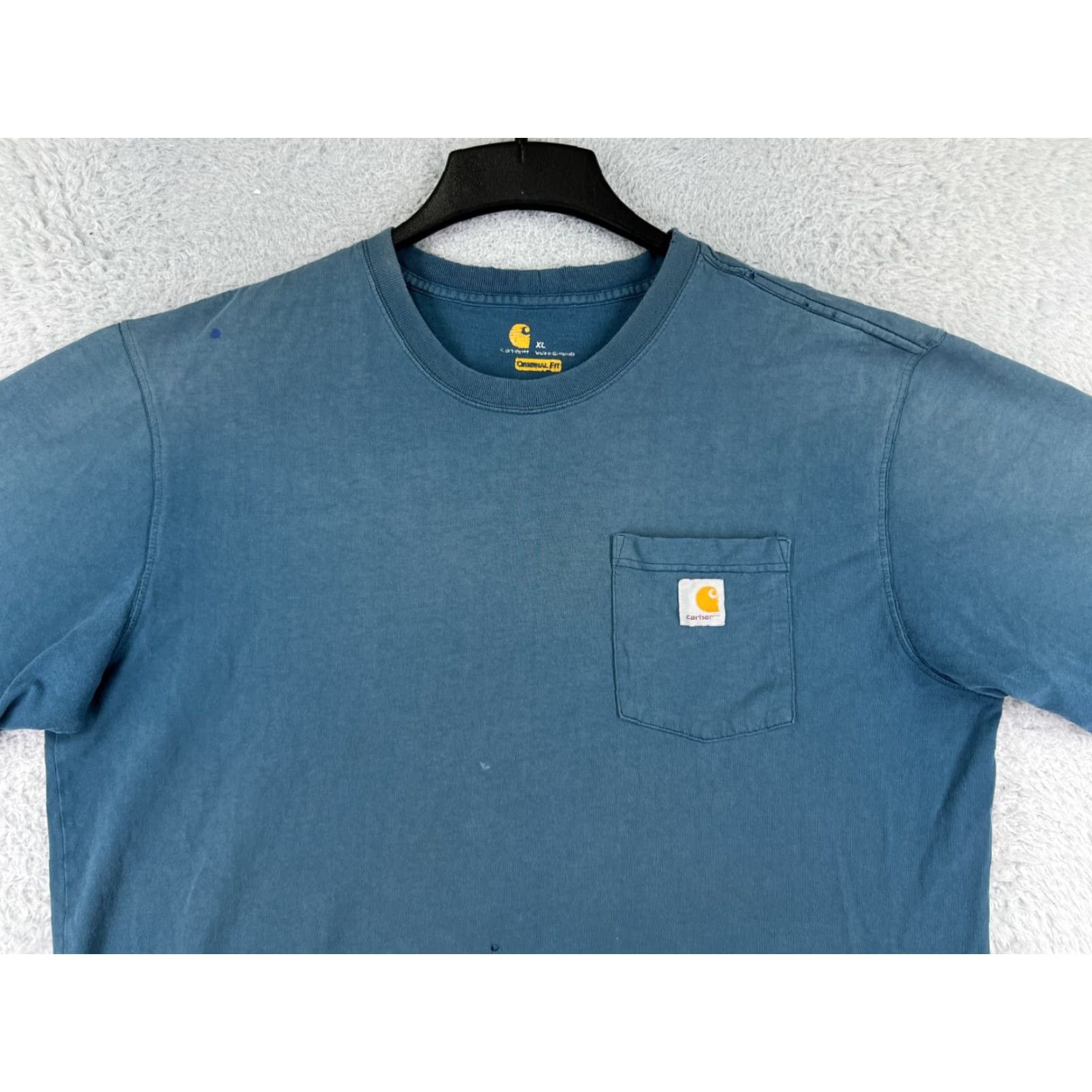 Carhartt Carhartt Shirt Mens XL Blue Short Sleeve Crew Neck 100% Cotton Size US XL / EU 56 / 4 - 7 Thumbnail