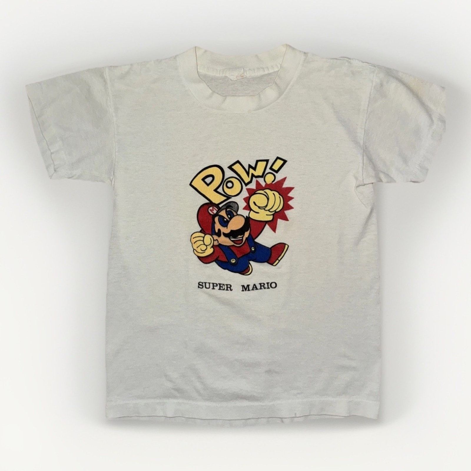Band Tees × Nintendo × Vintage Vintage Single Stitch Super Mario POW Graphic T-Shirt 15x20 Size US XS / EU 42 / 0 - 1 Thumbnail
