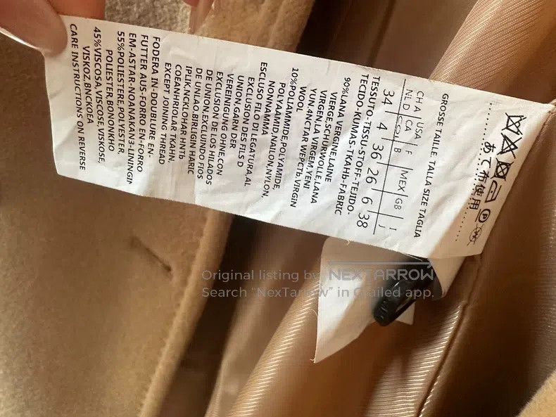 Max Mara Max Mara Camel Double-Breasted Wool Coat Size M / US 6-8 / IT 42-44 - 3 Thumbnail