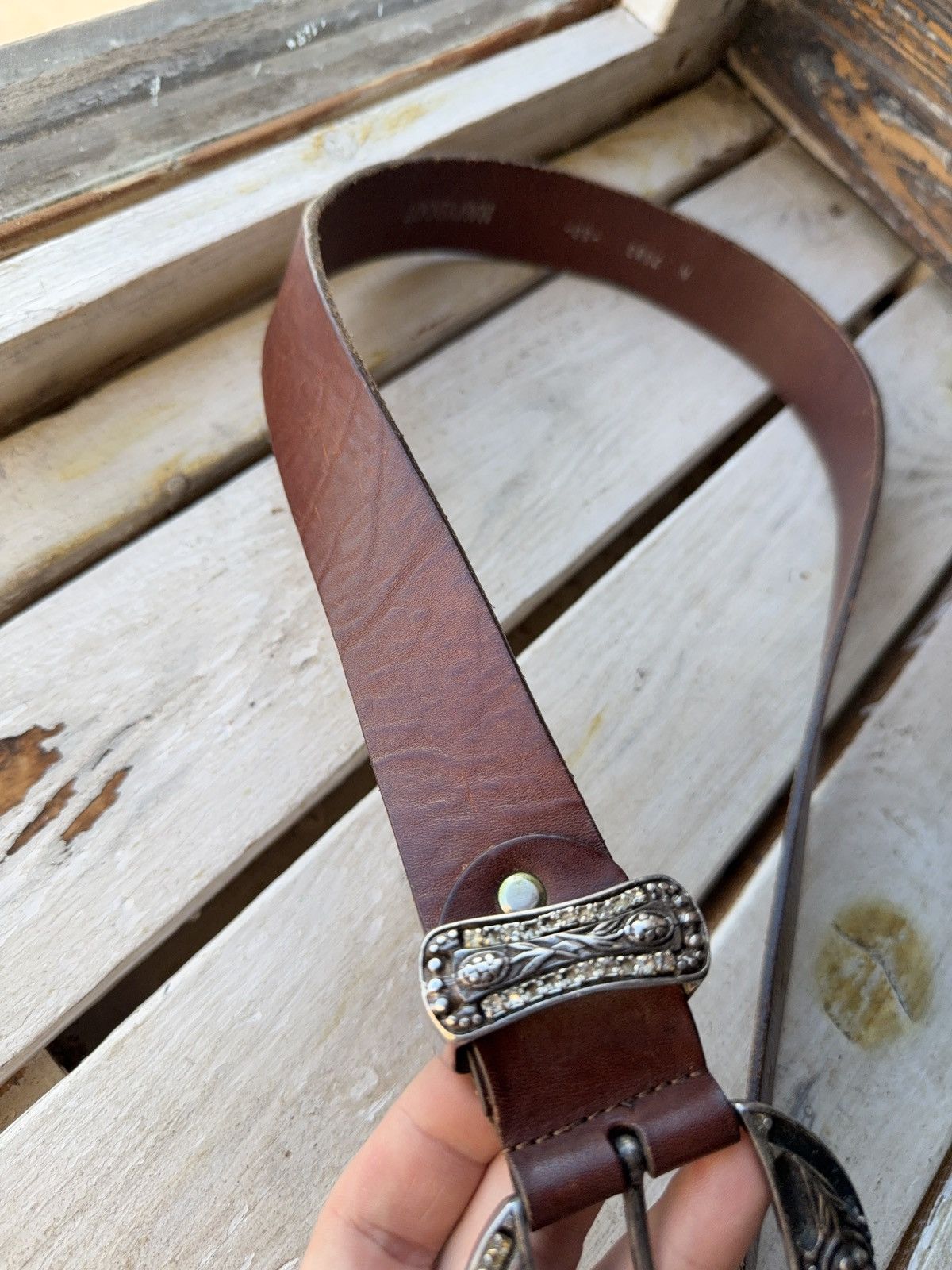 Japanese Brand 90s Y2K Avant Garde Punk Chrome Japanese Retro Style Belt Size ONE SIZE - 3 Thumbnail