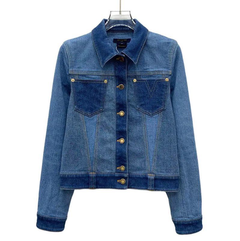 Louis Vuitton Louis Vuitton Blue Cotton Women's Jacket 0089 Size XXS / US 00 / IT 34 - 1 Thumbnail