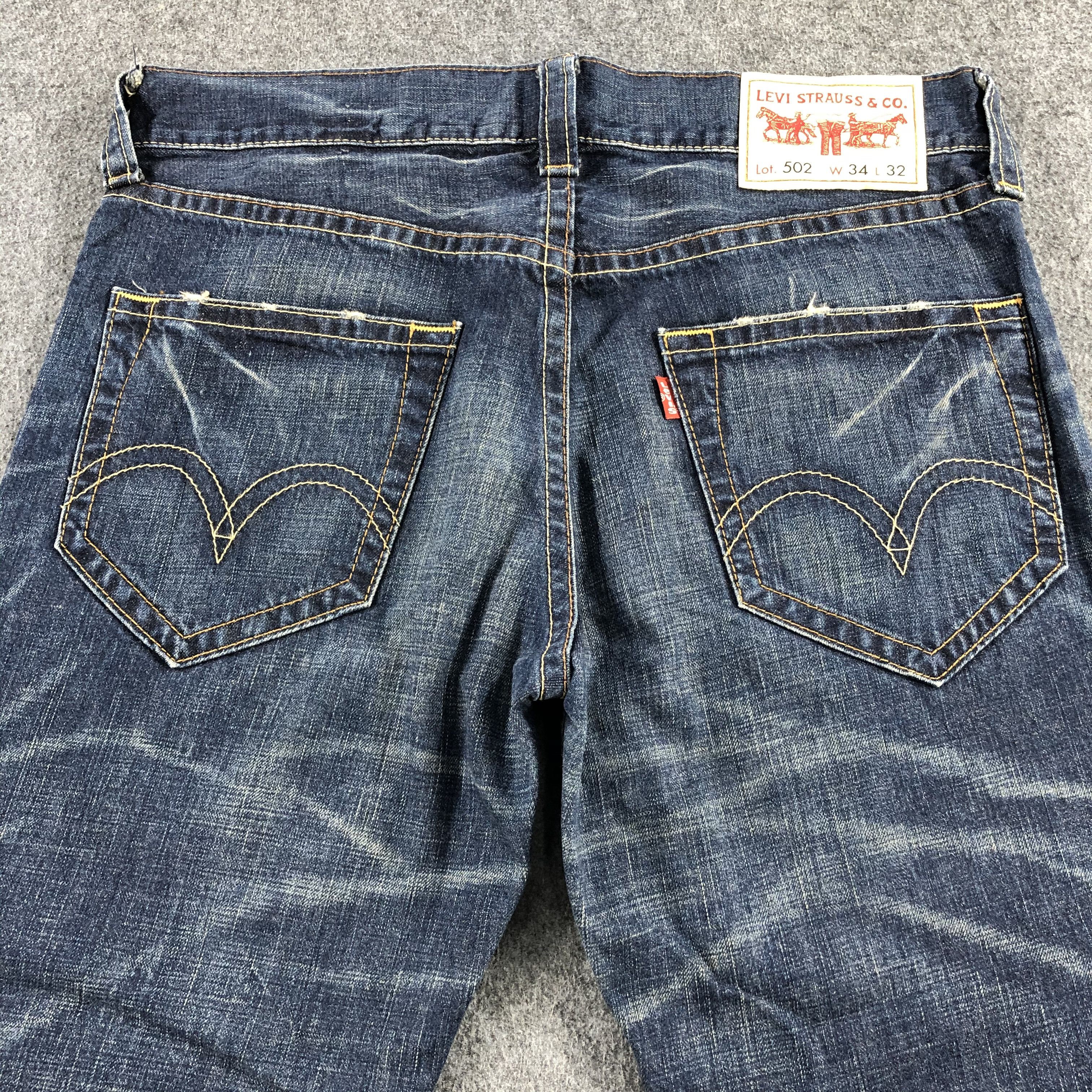 Levi's Vintage 90s Blue Wash Levis 502 Jeans-J1865 Size US 36 / EU 52 - 4 Thumbnail