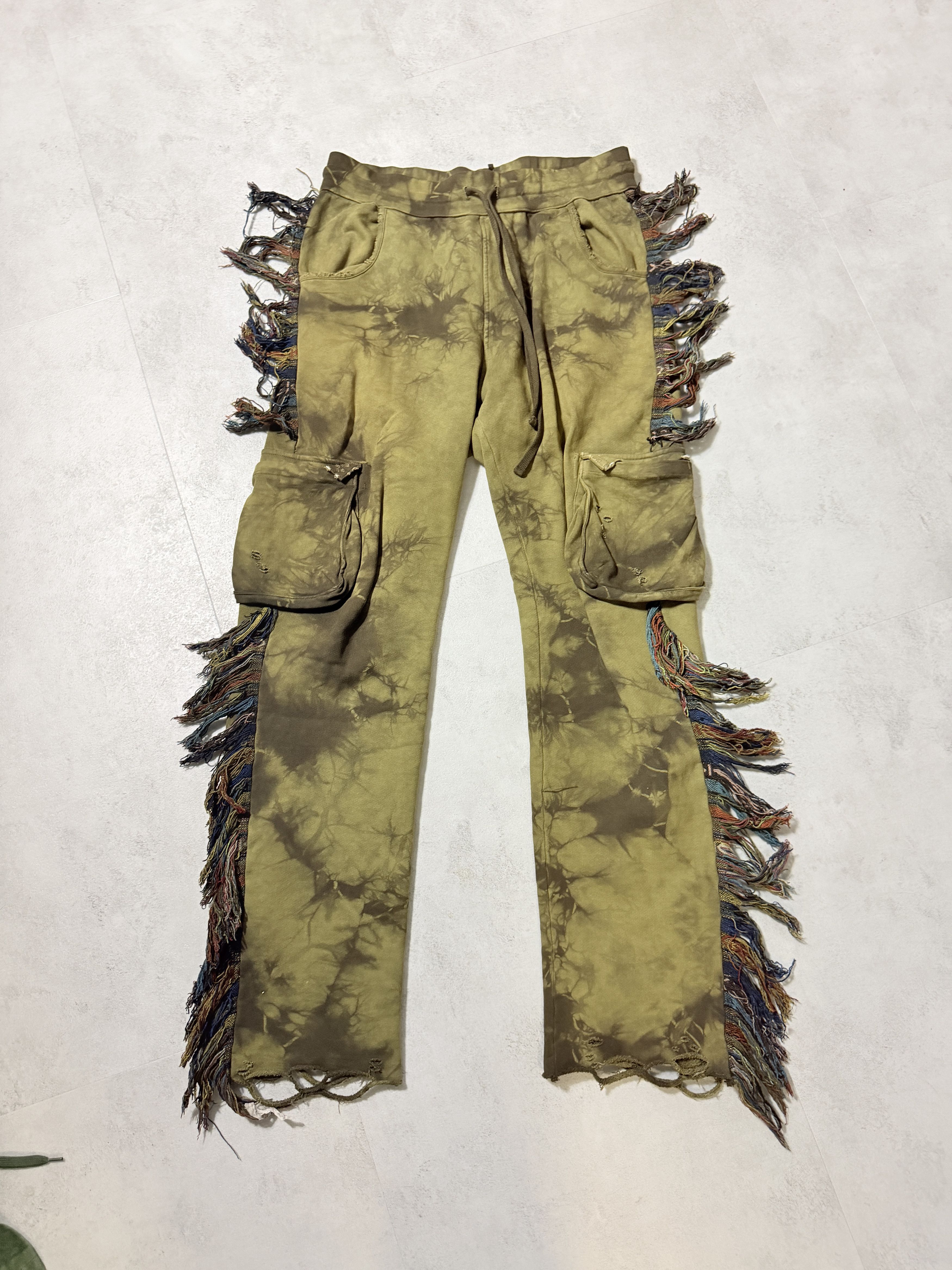 Alchemist Alchemist Fringed Cargo Pants Green Size US 36 / EU 52 - 1 Thumbnail
