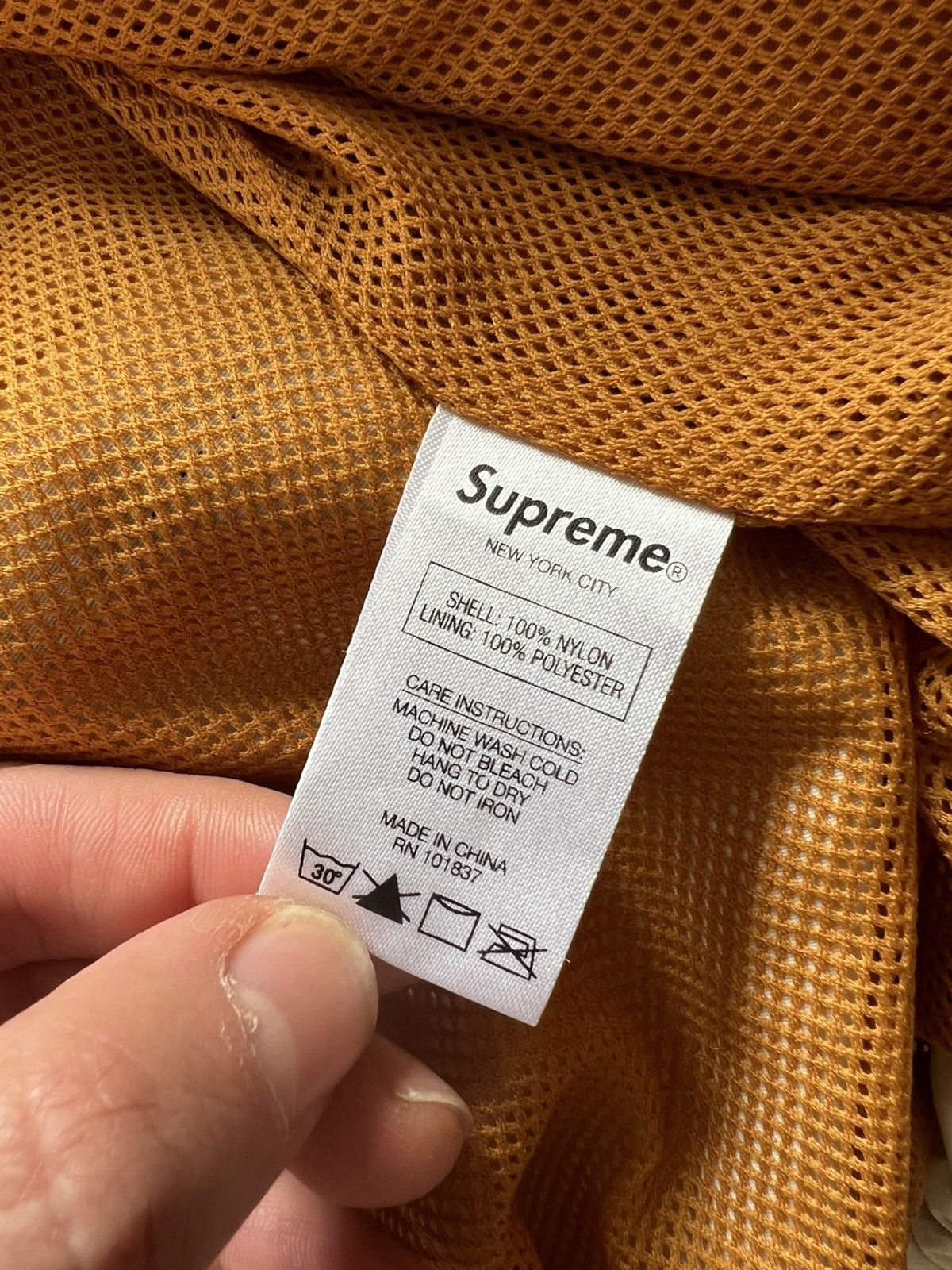 Supreme Supreme 2-Tone Zip Up Jacket - Gold Mustard / White - FW18 Size US M / EU 48-50 / 2 - 6 Thumbnail