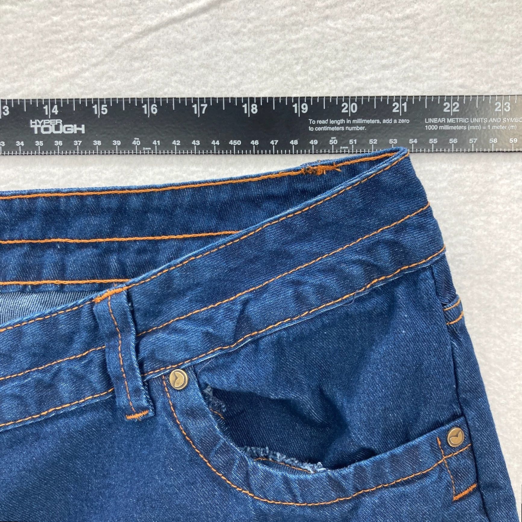 Vintage Woman Within Jeans Womens Size 24 W Dark Wash Blue Denim Jeans High Rise Shirt|No, wait Size 42" / US 20 - 6 Thumbnail