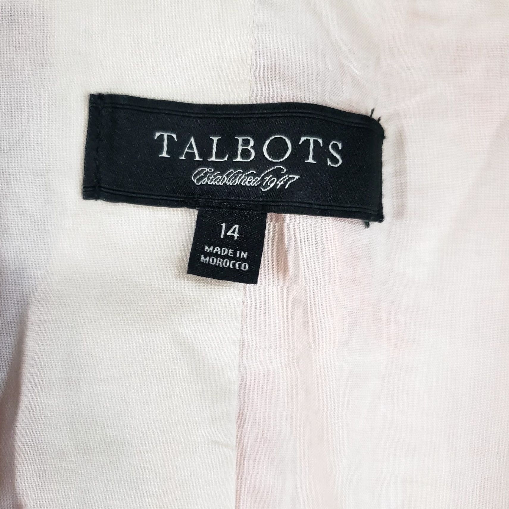 Talbots Talbots Blazer Open Front Tweed Pink Plaid Cotton Blend Womens Sz 14 Jacket Size XL / US 12-14 / IT 48-50 - 6 Thumbnail