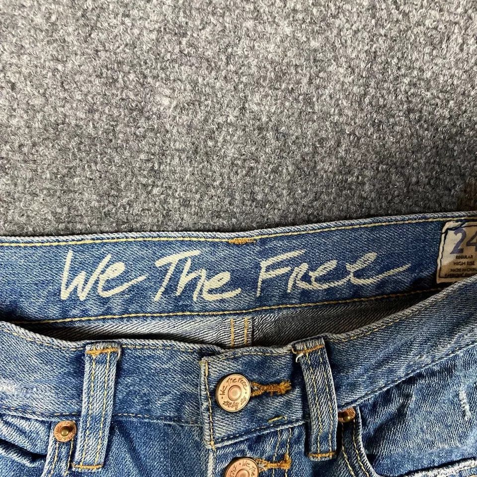 Other We The Free Women's 24 Ankle Cut Off Rolled Cuff Ripped Size 24" / US 00 / IT 34 - 8 Thumbnail