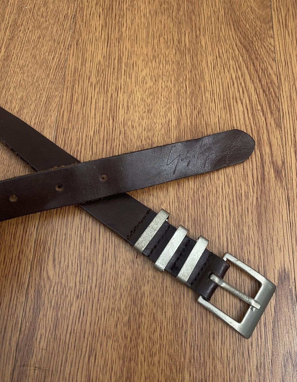 Yohji Yamamoto Yohji yamamoto classic leather belt brown Size ONE SIZE - 4 Thumbnail