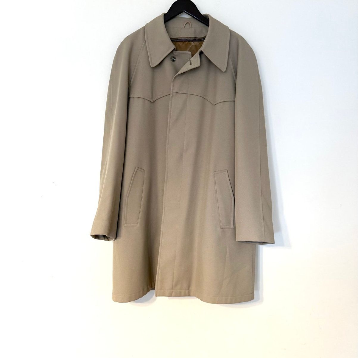 Sears Vintage Sears Outerwear Long Tan Button Down Trench Coat Size US L / EU 52-54 / 3 - 1 Thumbnail