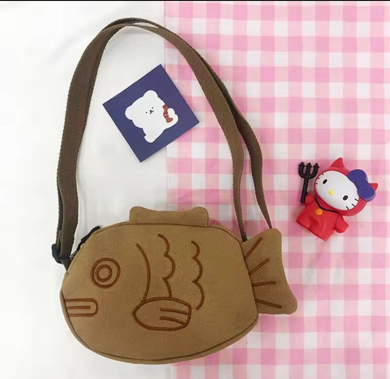Other Fish Shape Canvas Messenger Bag Size ONE SIZE - 3 Thumbnail