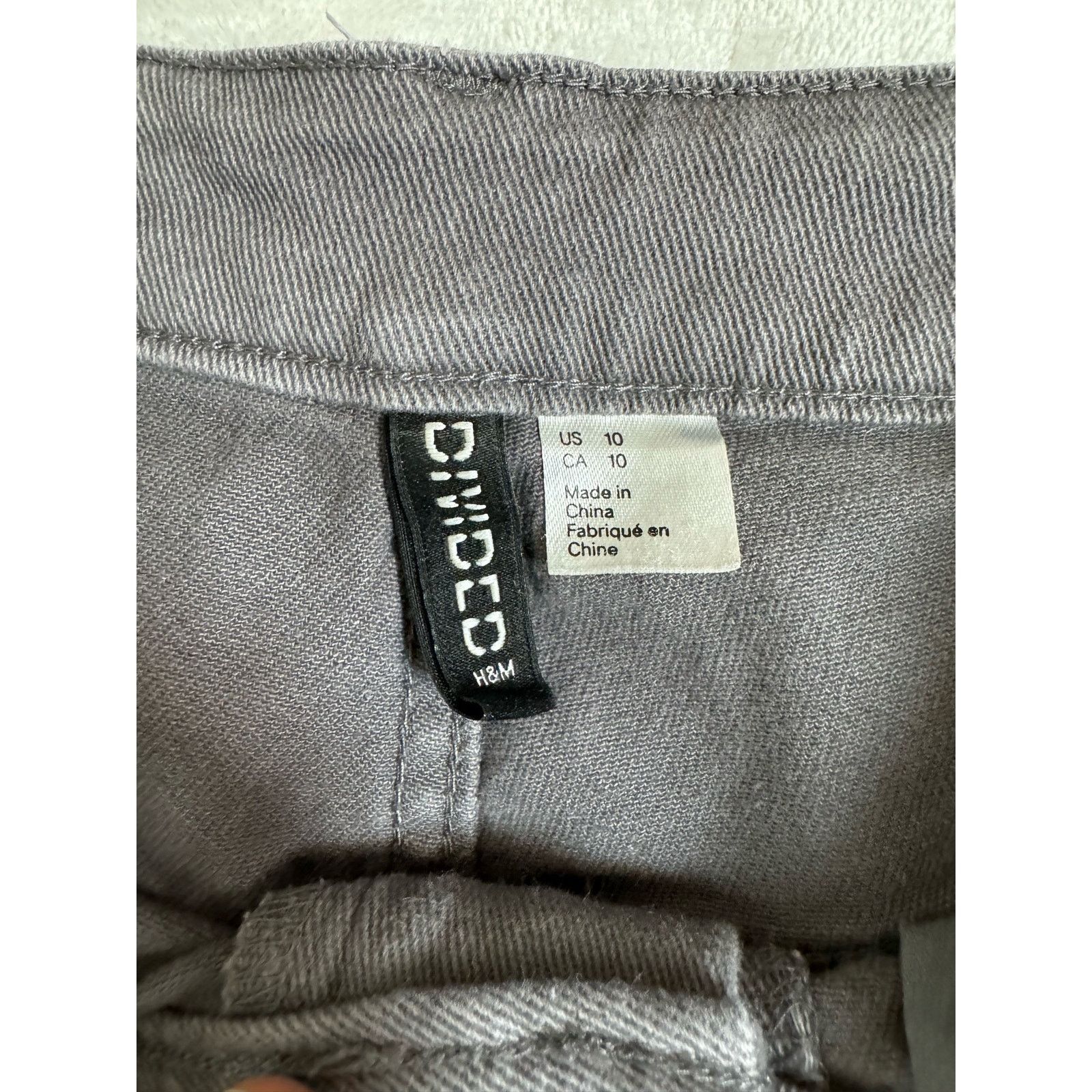 Unknown London Divided By H&M Cropped Jeans Stretch Pocket Cuffed Hem Denim Size 32" / US 10 / IT 46 - 4 Thumbnail
