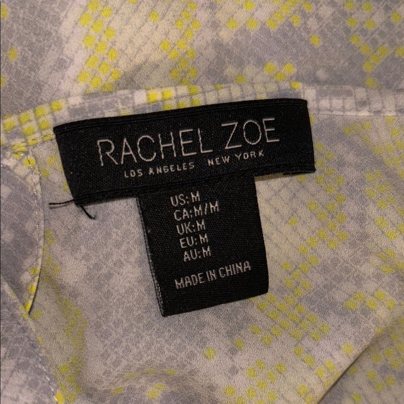 Rachel Zoe Yellow Snake Print Women's Top Size Medium Size M / US 6-8 / IT 42-44 - 5 Thumbnail