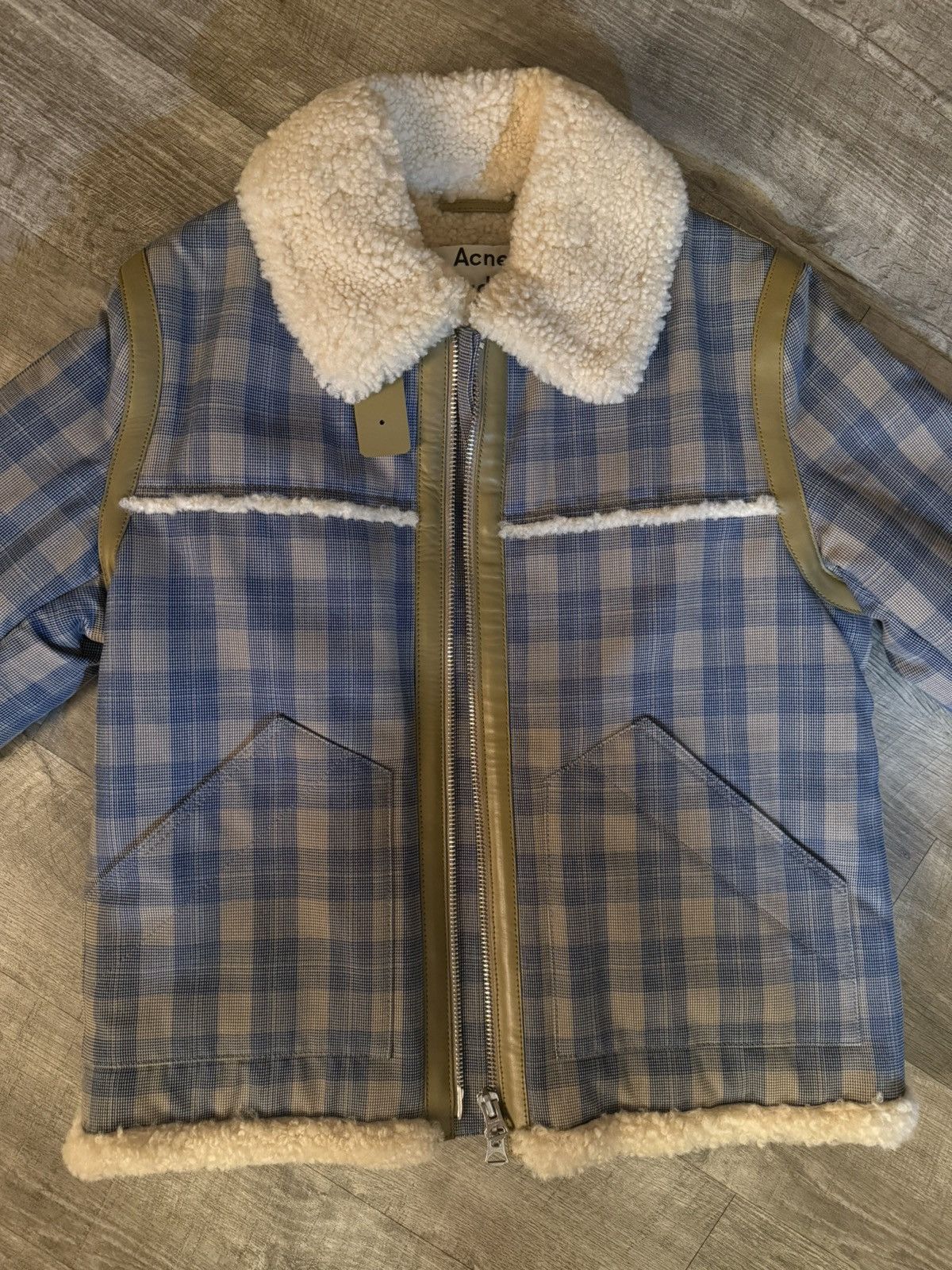 Acne Studios Acne Studios Checked Shearling Aviator Jacket Size US S / EU 44-46 / 1 - 2 Thumbnail