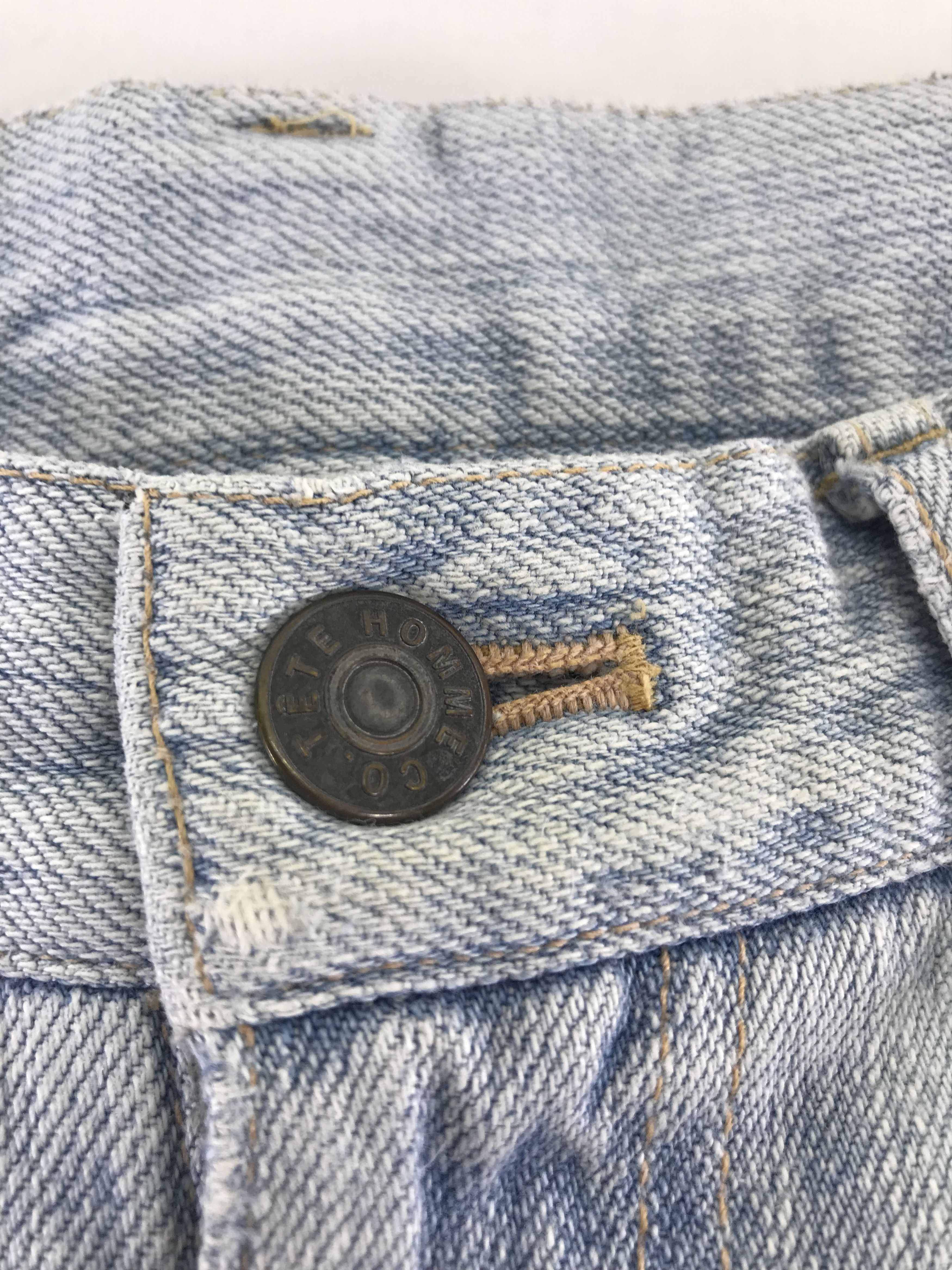 Issey Miyake Tete Homme x Issey Miyake Light Wash Flare Jeans Size US 28 / EU 44 - 10 Thumbnail
