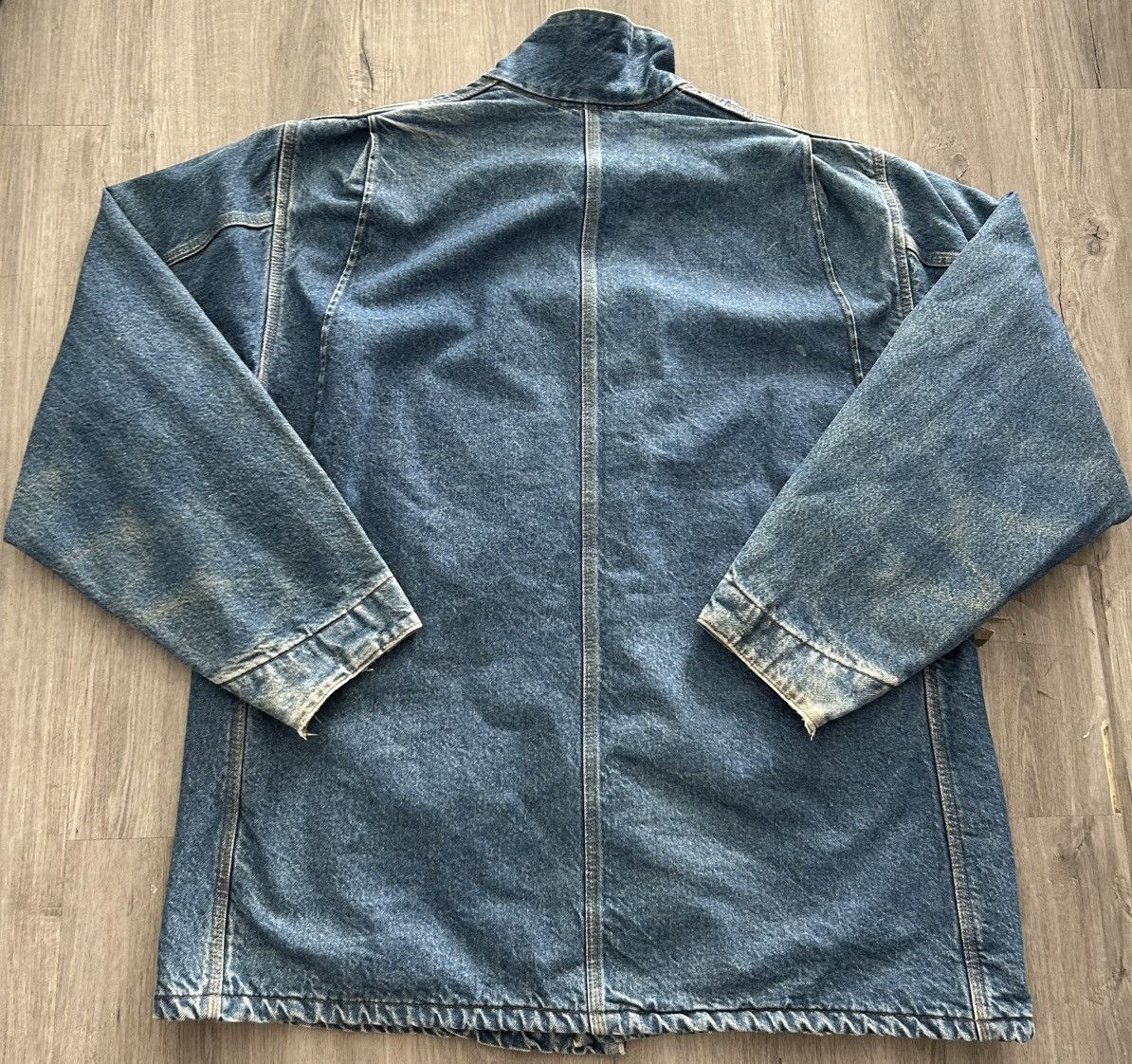 Carhartt Vintage 90s Carhartt blue denim chore barn coat jacket Size US XXL / EU 58 / 5 - 2 Thumbnail