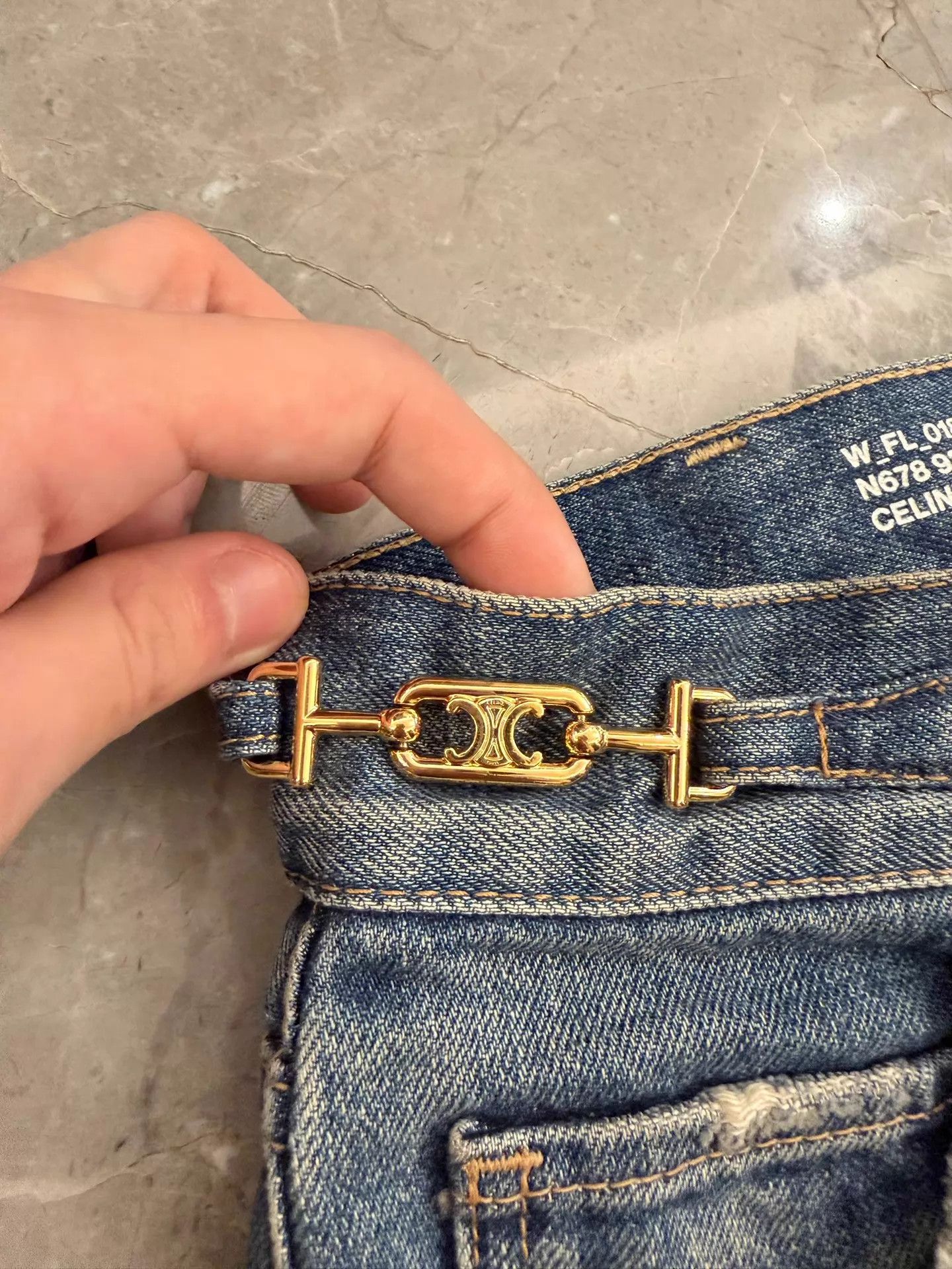 Celine Celine by Hedi Slimane Lock Gold Label Flared Jeans 26 Lisa Size 26" / US 2 / IT 38 - 3 Thumbnail