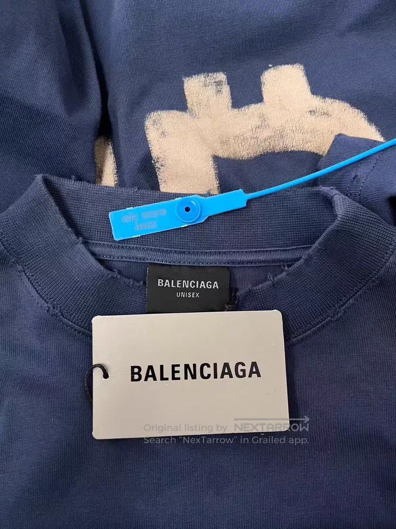 Balenciaga Balenciaga Letter Printed Round Neck Short Sleeve Size US S / EU 44-46 / 1 - 5 Thumbnail