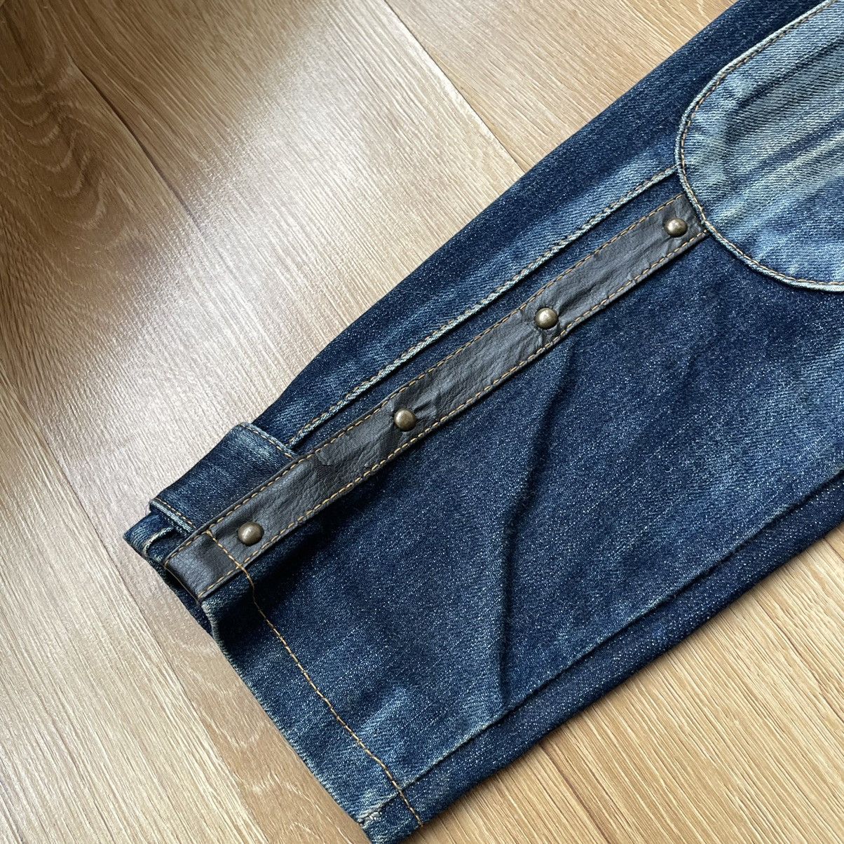 If Six Was Nine Vintage Distressed Carpenter Moto Zip Denim Jacket y2k Size US L / EU 52-54 / 3 - 16 Thumbnail
