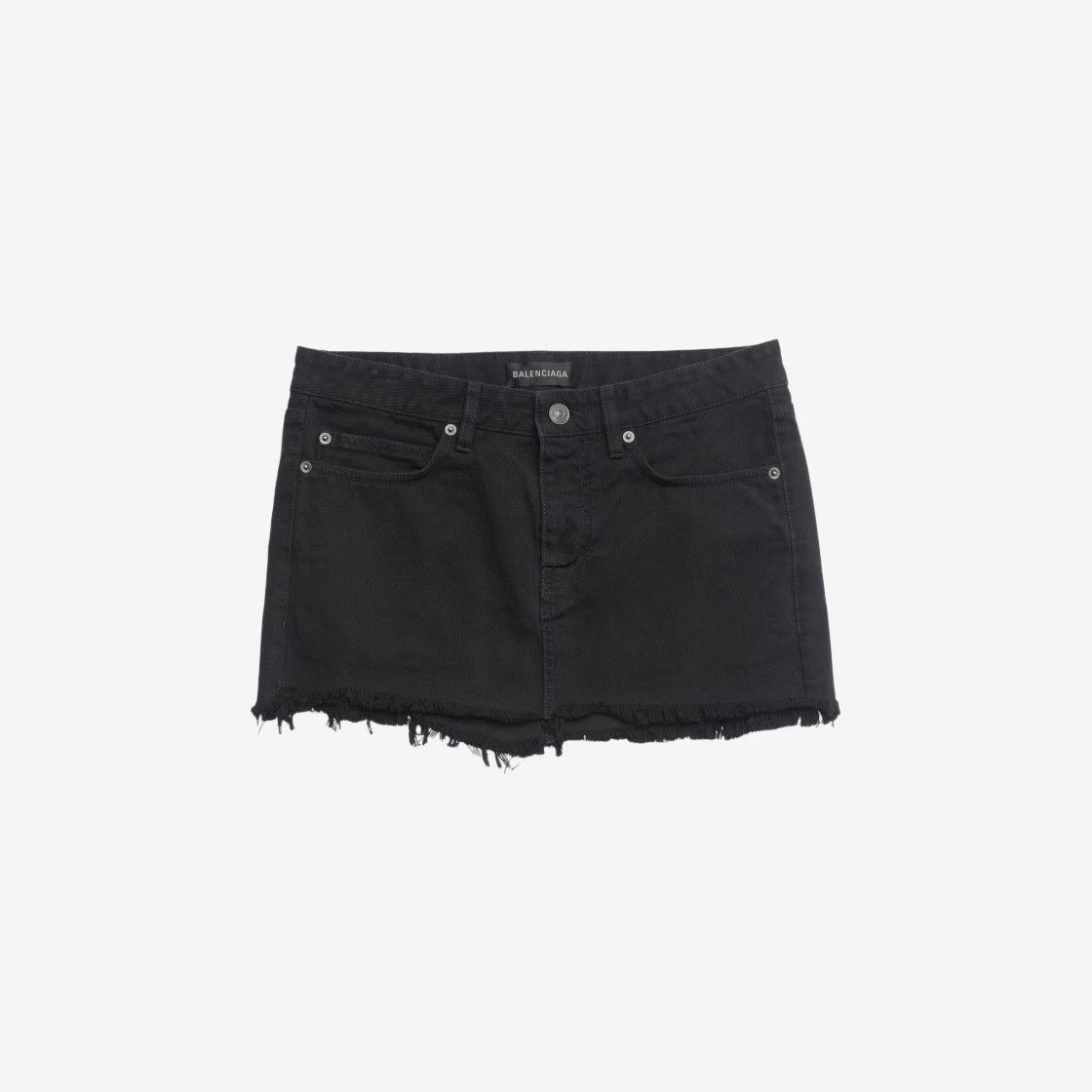 o1mt1gz1124 Cut Off Skirt in Black