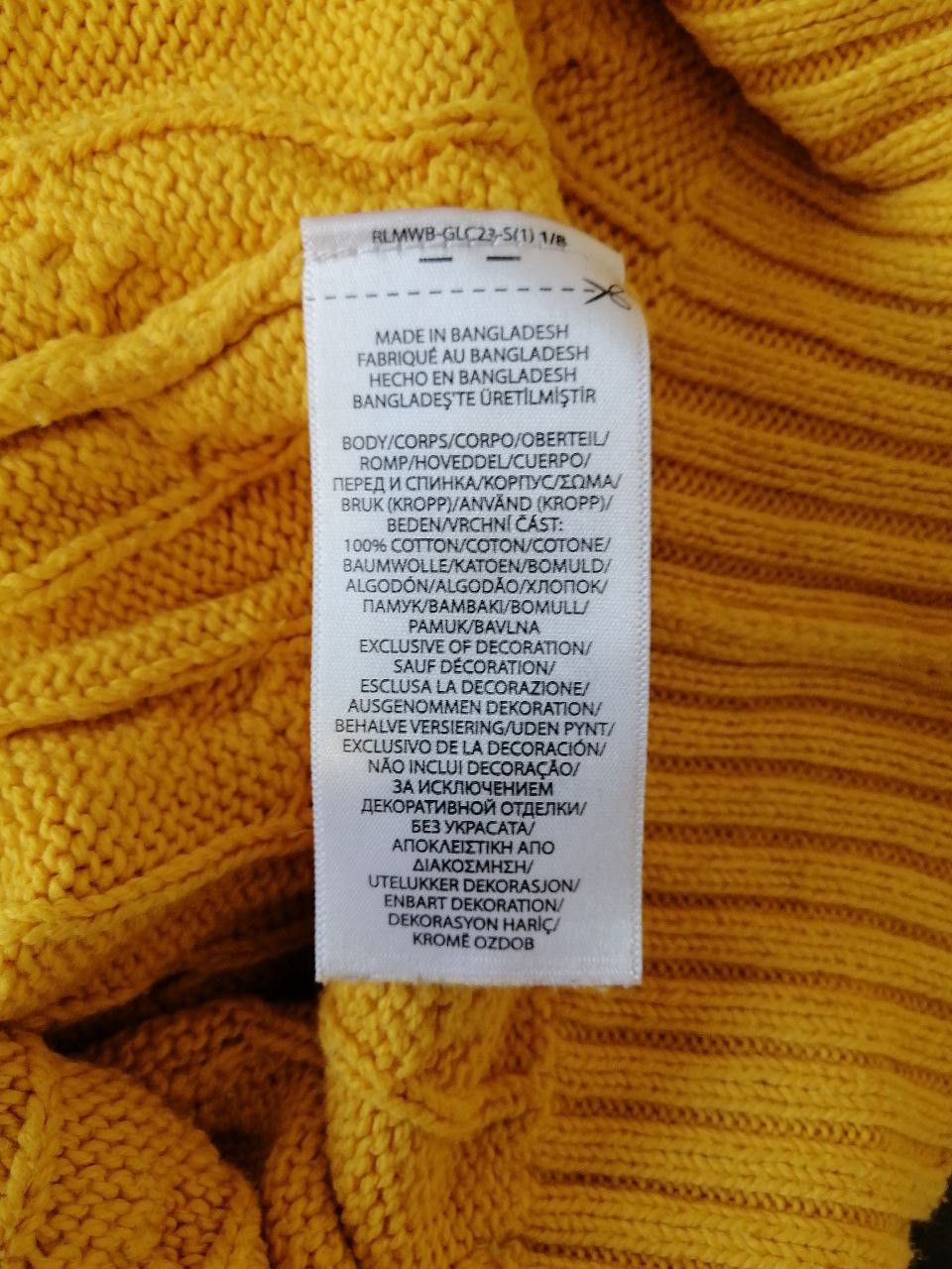 Polo Ralph Lauren Polo Ralph Lauren Men's Yellow Cable-Knit Sweater Size L Size US L / EU 52-54 / 3 - 6 Thumbnail