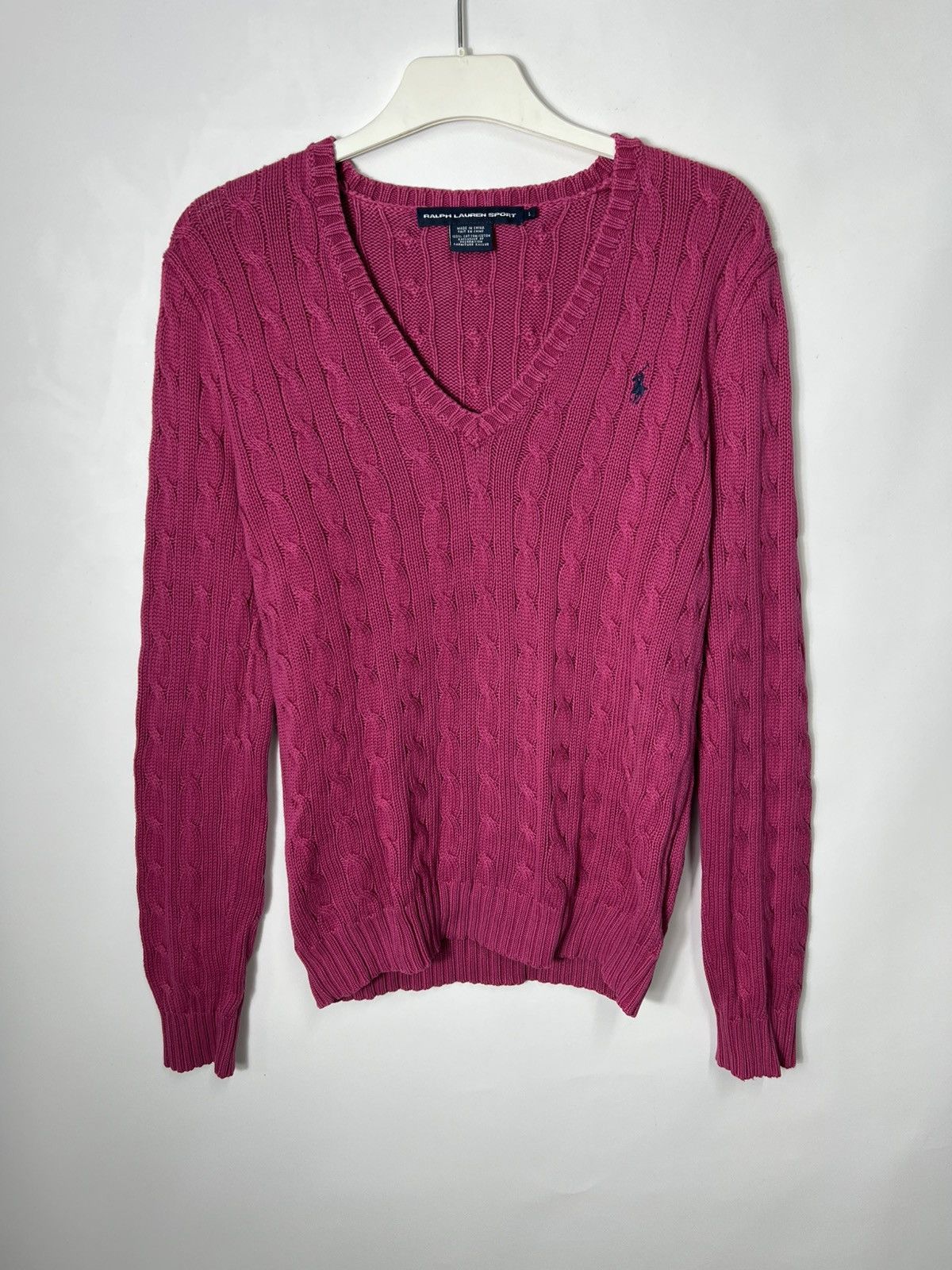 Polo Ralph Lauren Vintage streetwear y2k Polo Ralph Lauren Cable Knit Sweater Size L / US 10 / IT 46 - 1 Thumbnail