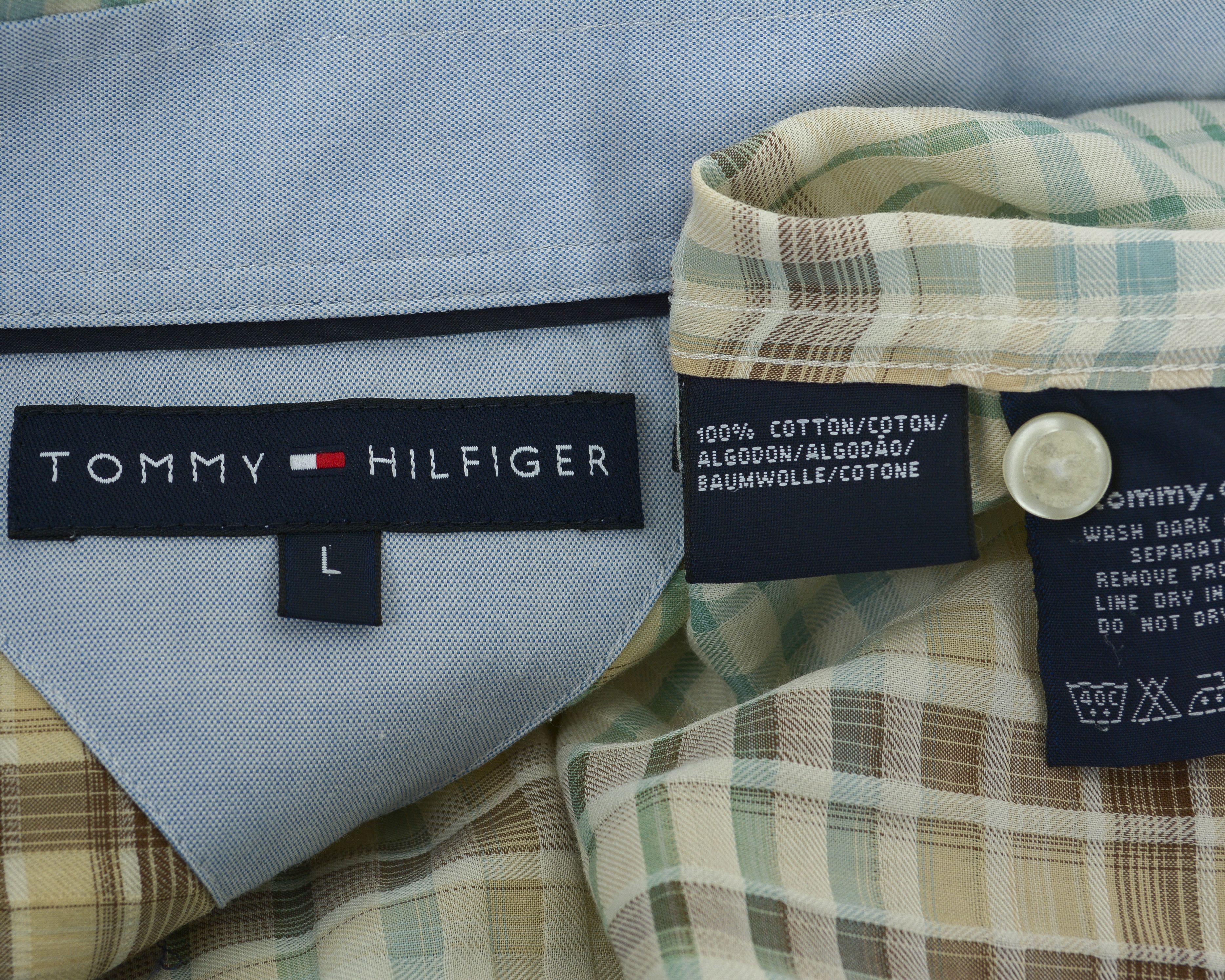 Tommy Hilfiger Casual Shirt Long Sleeved Tartan Plaid Check Cotton Top Size US L / EU 52-54 / 3 - 7 Thumbnail