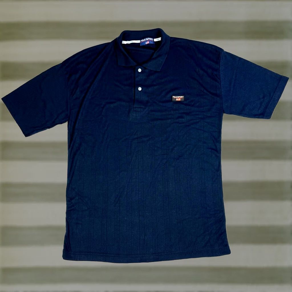 Vintage Polo Sport Nike? Polo Sport Ralph Lauren Polo Shirt Woven Navy XL Mens 90s Vintage Polo Shirt Size US XL / EU 56 / 4 - 1 Thumbnail