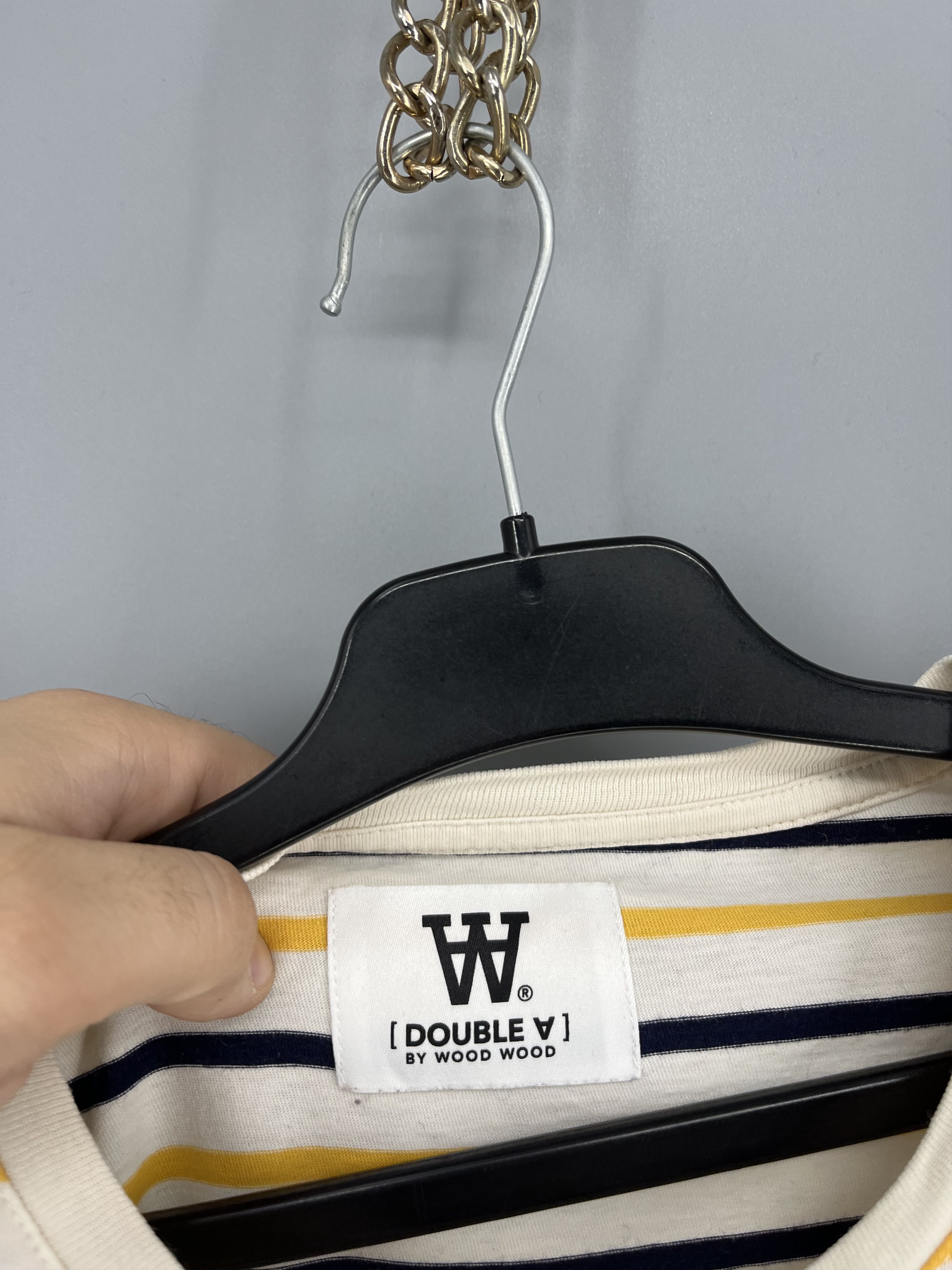 Wood Wood Wood Wood Mia Stripe T-shirt off-white/yellow stripes Size L / US 10 / IT 46 - 7 Thumbnail