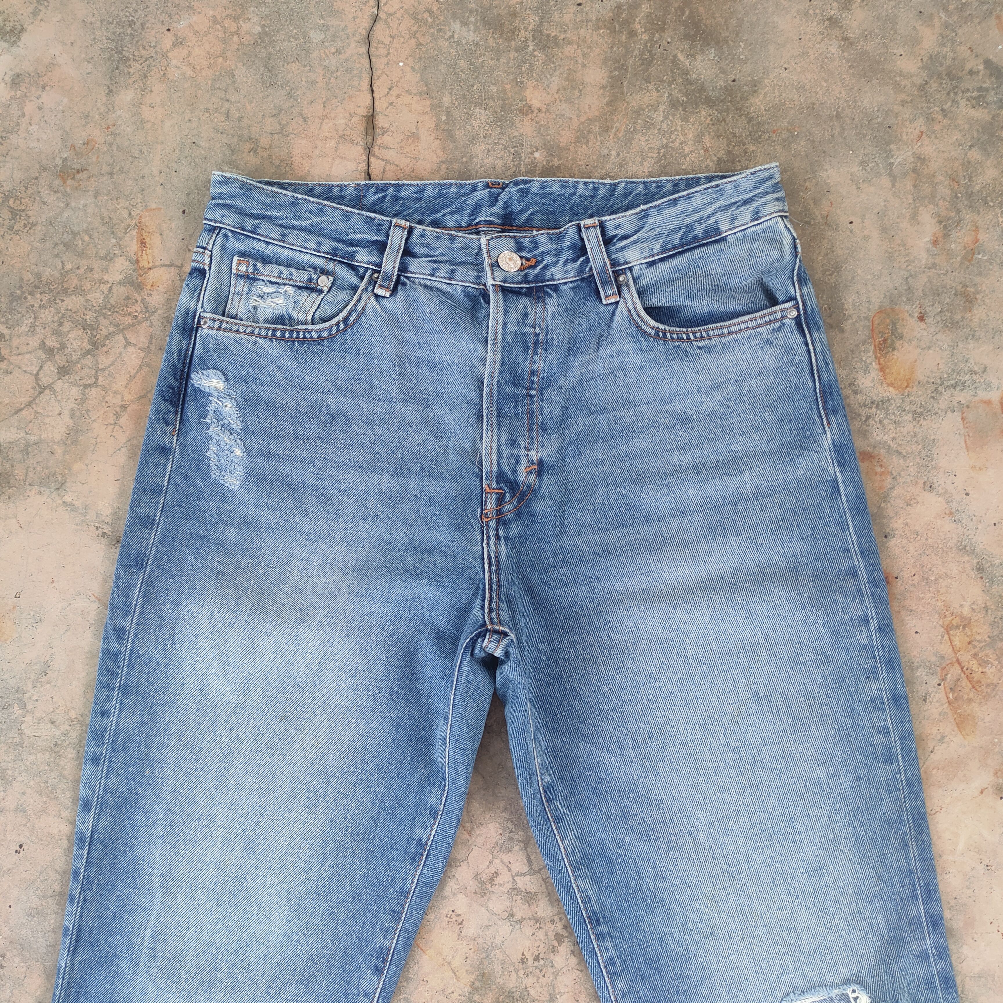 Japanese Brand W32 VINTAGE DENIM DISTRESSED FADED JEANS PANTS Size US 32 / EU 48 - 4 Thumbnail