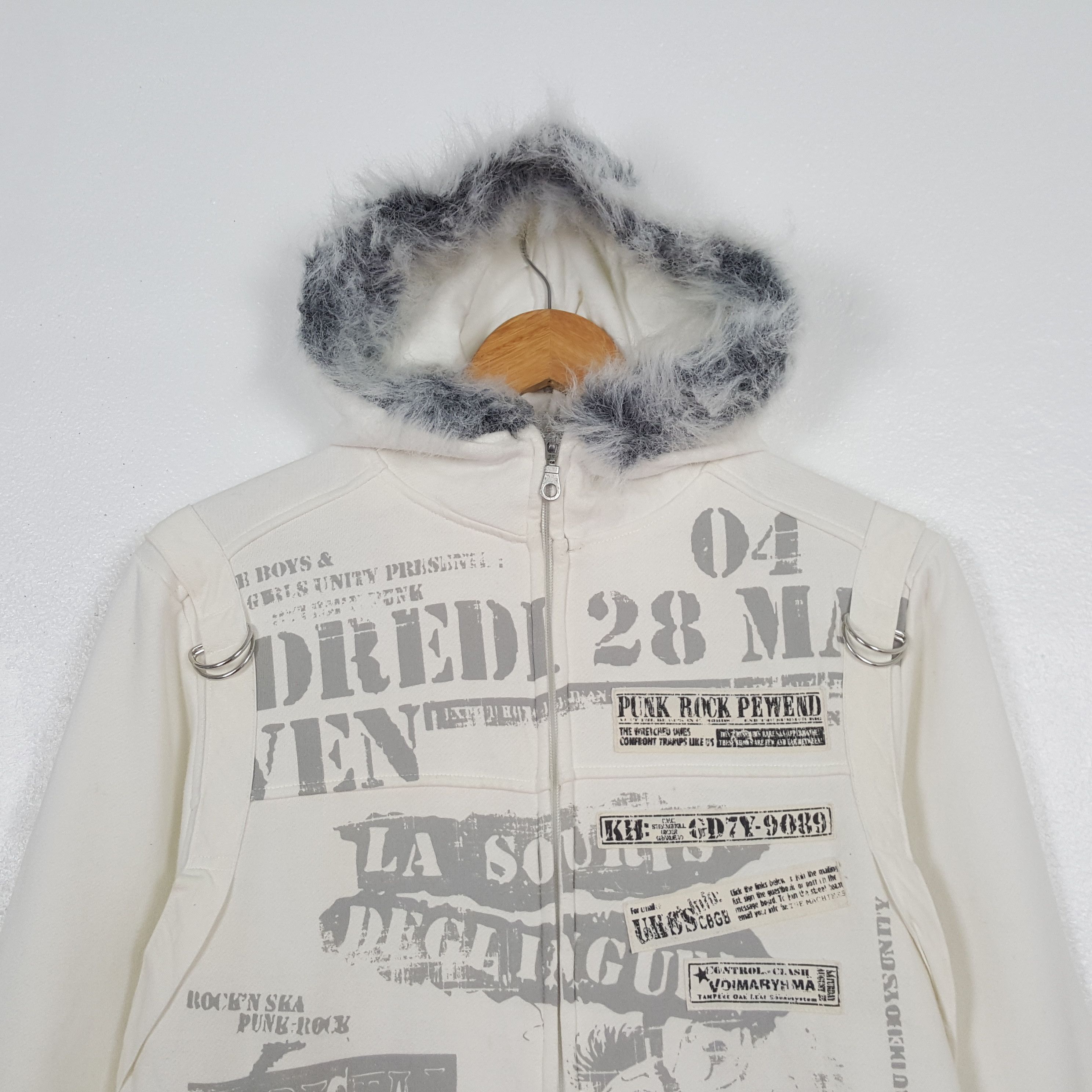 If Six Was Nine Vintage Center Clease Punk Style Hoodie C307N16 Size US S / EU 44-46 / 1 - 2 Thumbnail