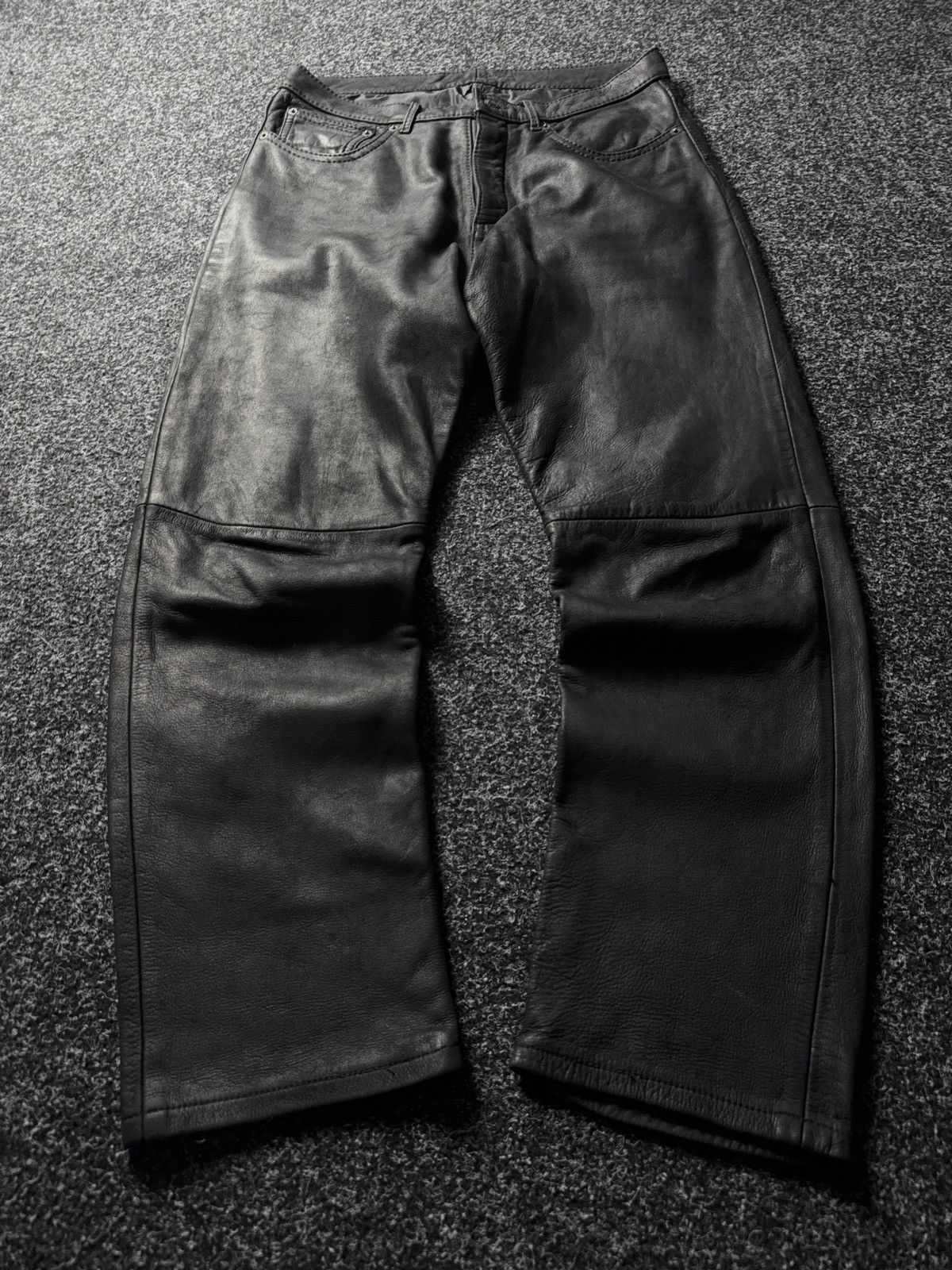Y2K Vintage Leather Pants Opium Style Alt Biker USA Rare