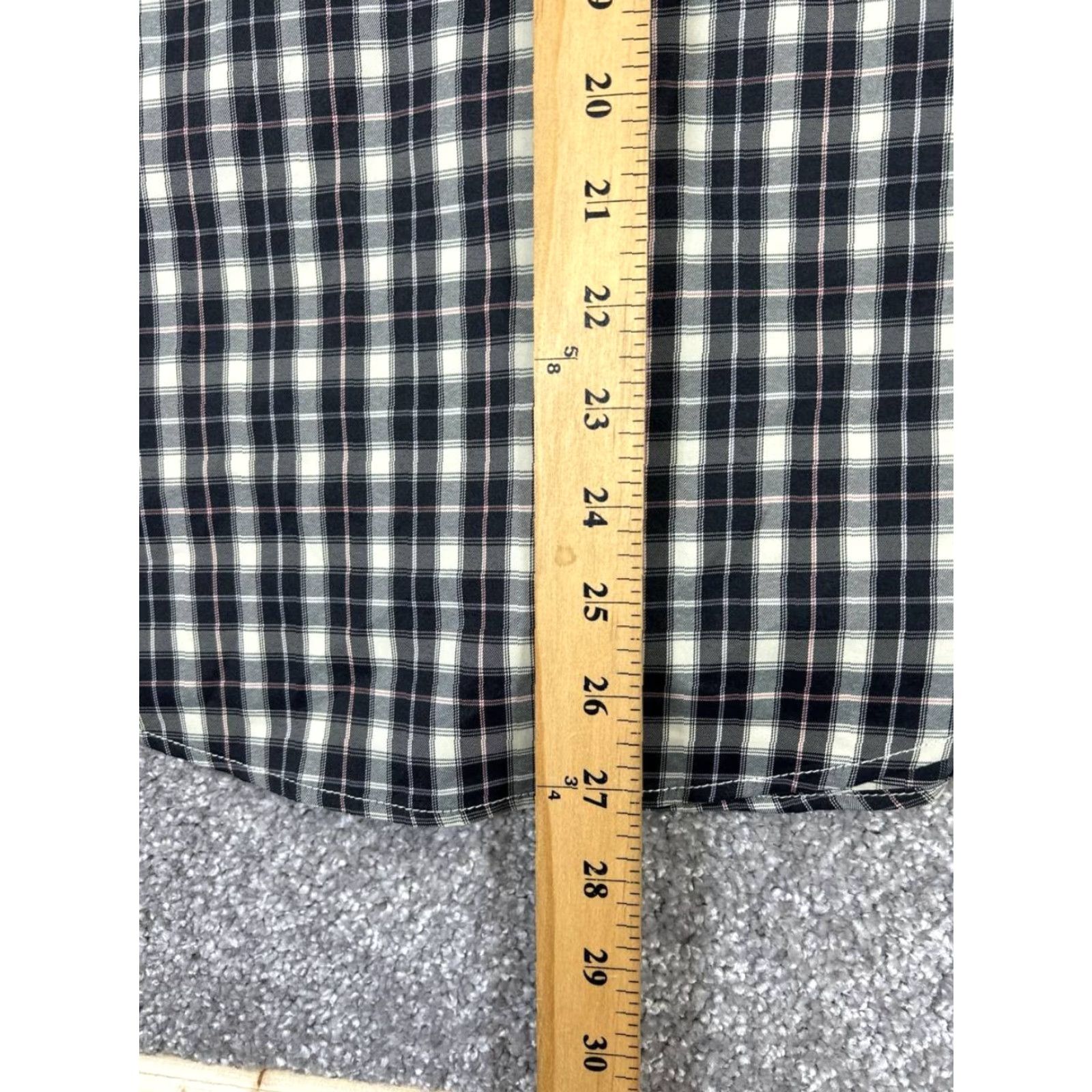 UNTUCKit UNTUCKit Shirt Mens Medium Beige Black Cotton Button Up Plaid Size US M / EU 48-50 / 2 - 7 Thumbnail