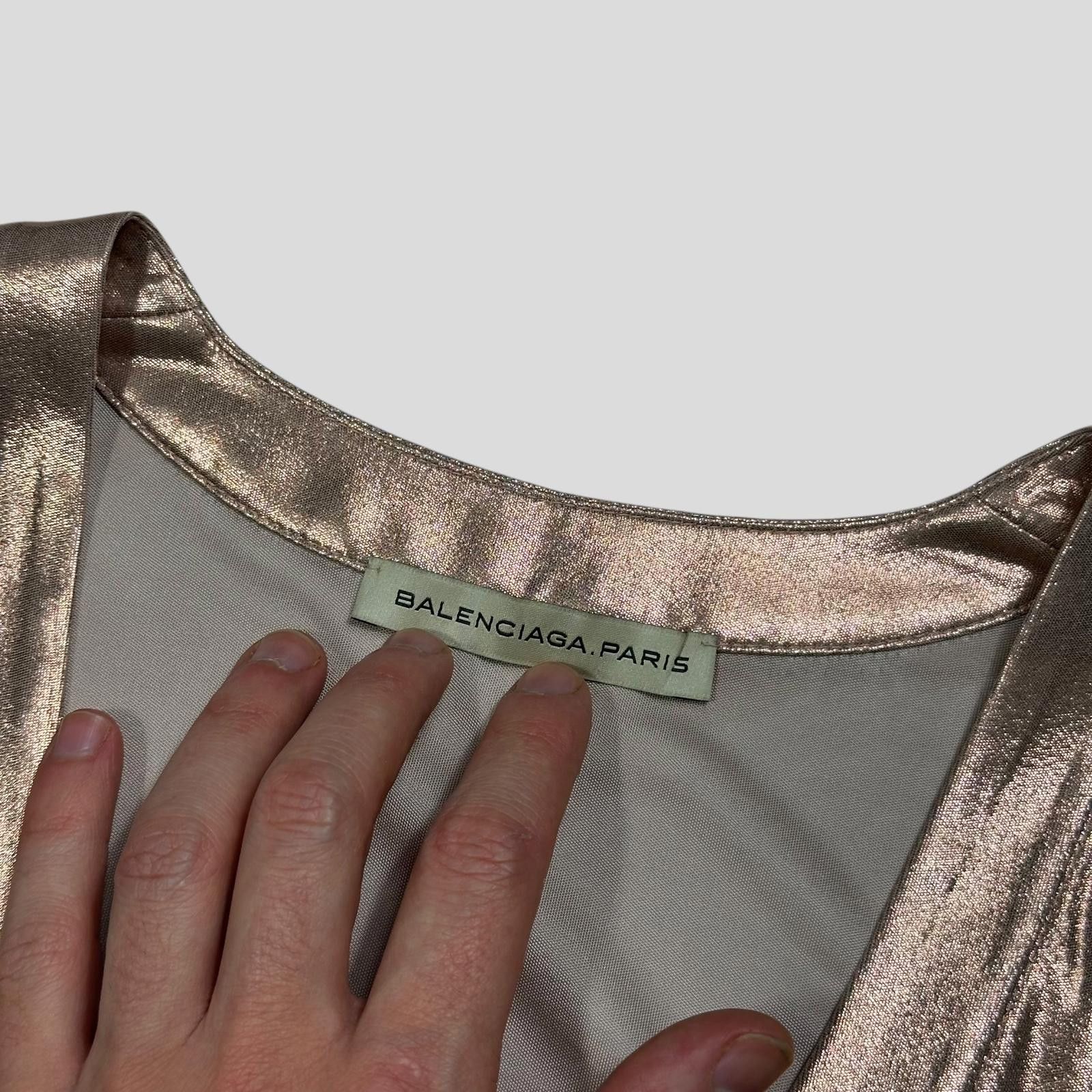 Balenciaga Balenciaga Paris 00’s Silk ‘Wet Look’ Glitter Vest Tank Top Size M / US 6-8 / IT 42-44 - 2 Thumbnail