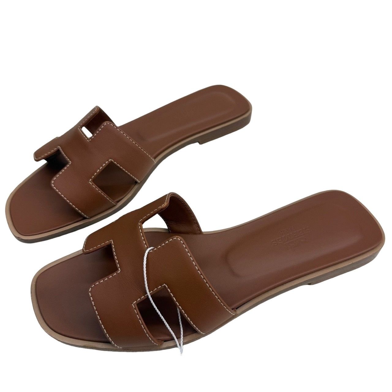 Hermes Hermès Oran Leather Sandals Size 36 Size US 6 / IT 36 - 1 Thumbnail