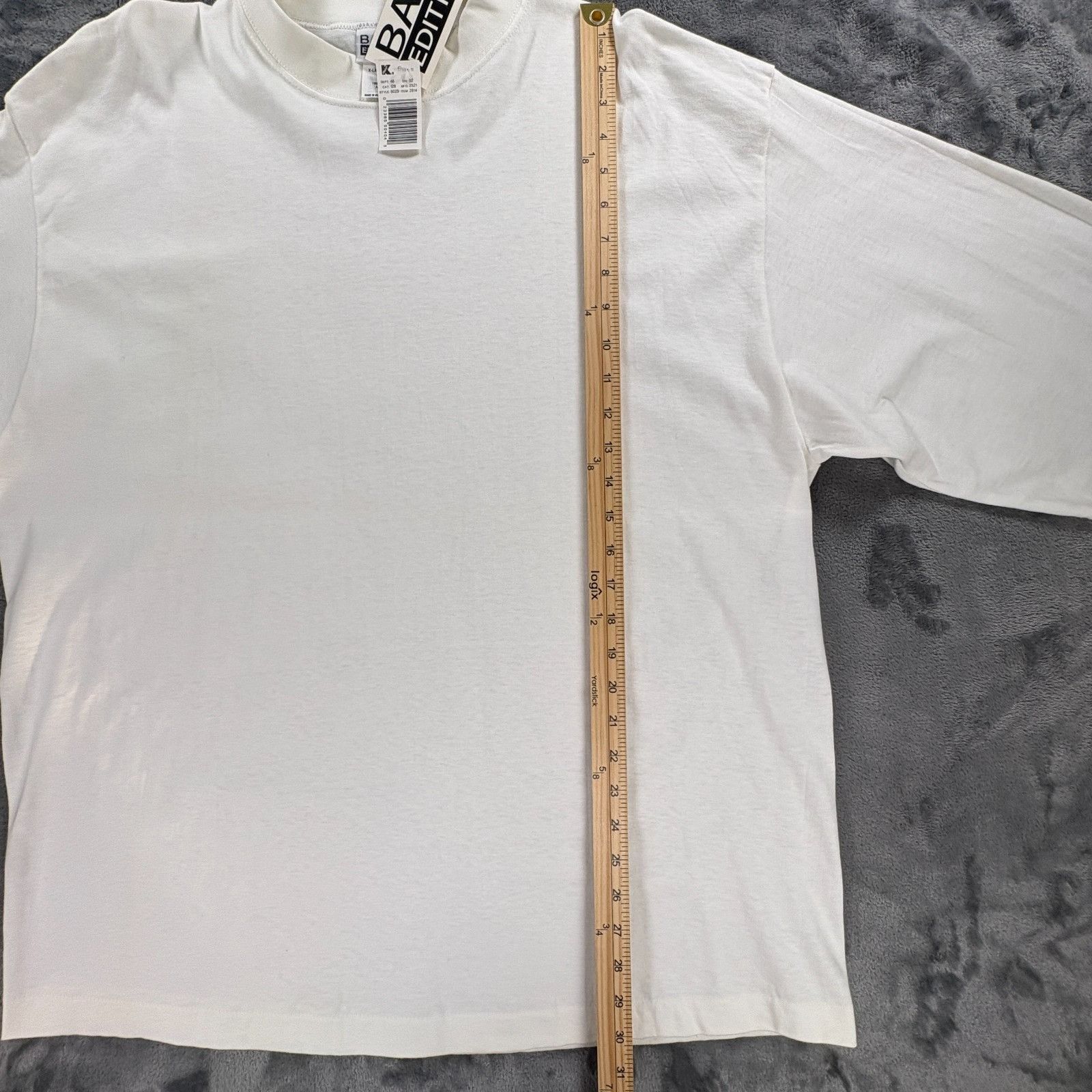 Basic Editions Basic Editions Long Sleeve Blank T Shirt Men XL White VTG 90 Size US XL / EU 56 / 4 - 7 Thumbnail
