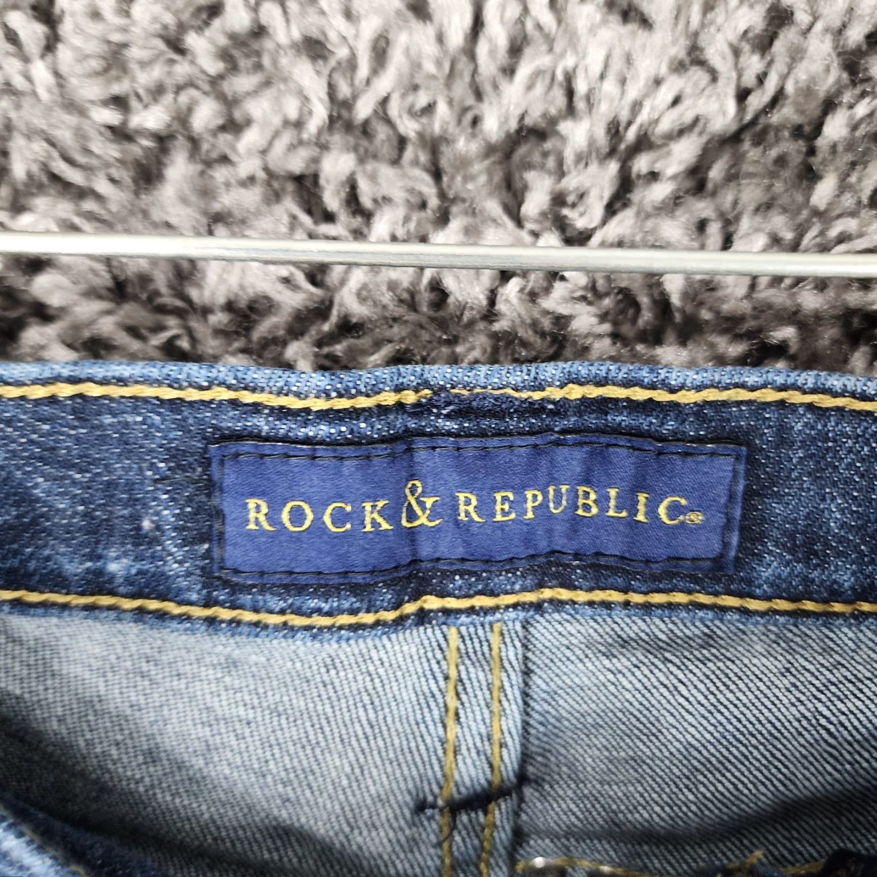 Vintage ROCK & REPUBLIC Womens Distressed Bootcut Jeans Size 12 Blue Size 34" / US 12 / IT 48 - 3 Thumbnail