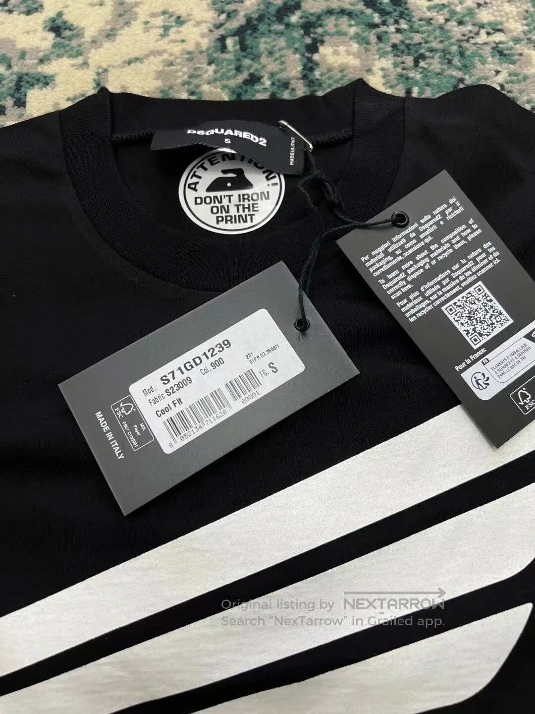 Dsquared2 Dsquared2 Black Graphic T-Shirt for Men. Size US M / EU 48-50 / 2 - 5 Thumbnail