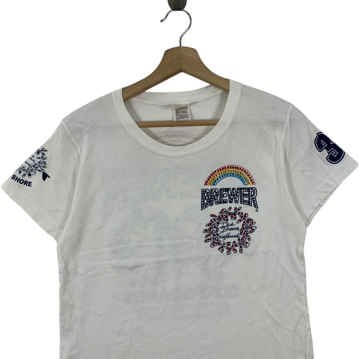 Vintage DICK BREWER SURFBOARD North Shore Embossed Tee Shirt Size S / US 4 / IT 40 - 2 Thumbnail