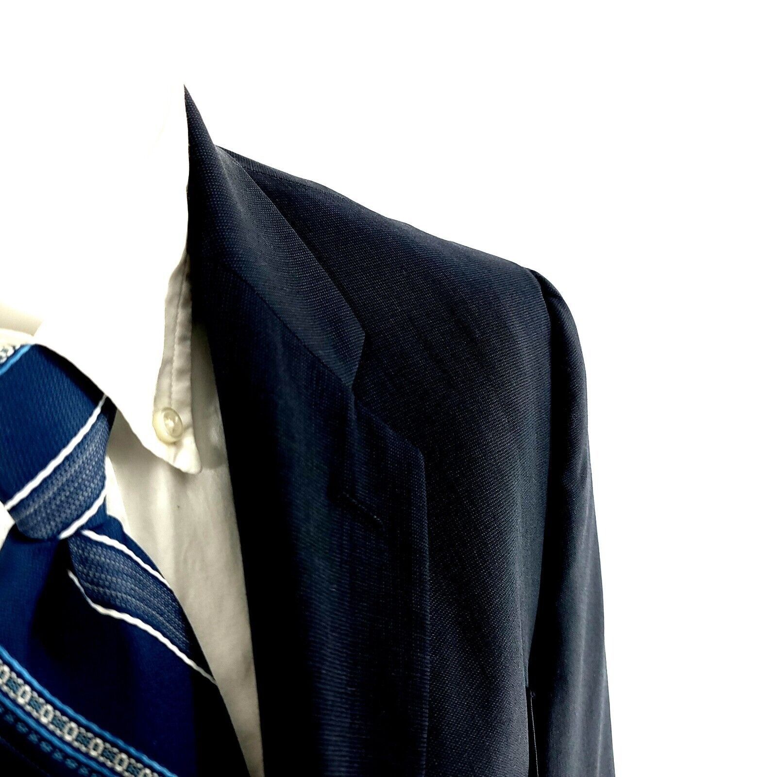 Pierre Cardin Pierre Cardin Worsted Wool 3 Button Blazer Blue 38R Or Slim Size 38R - 2 Thumbnail